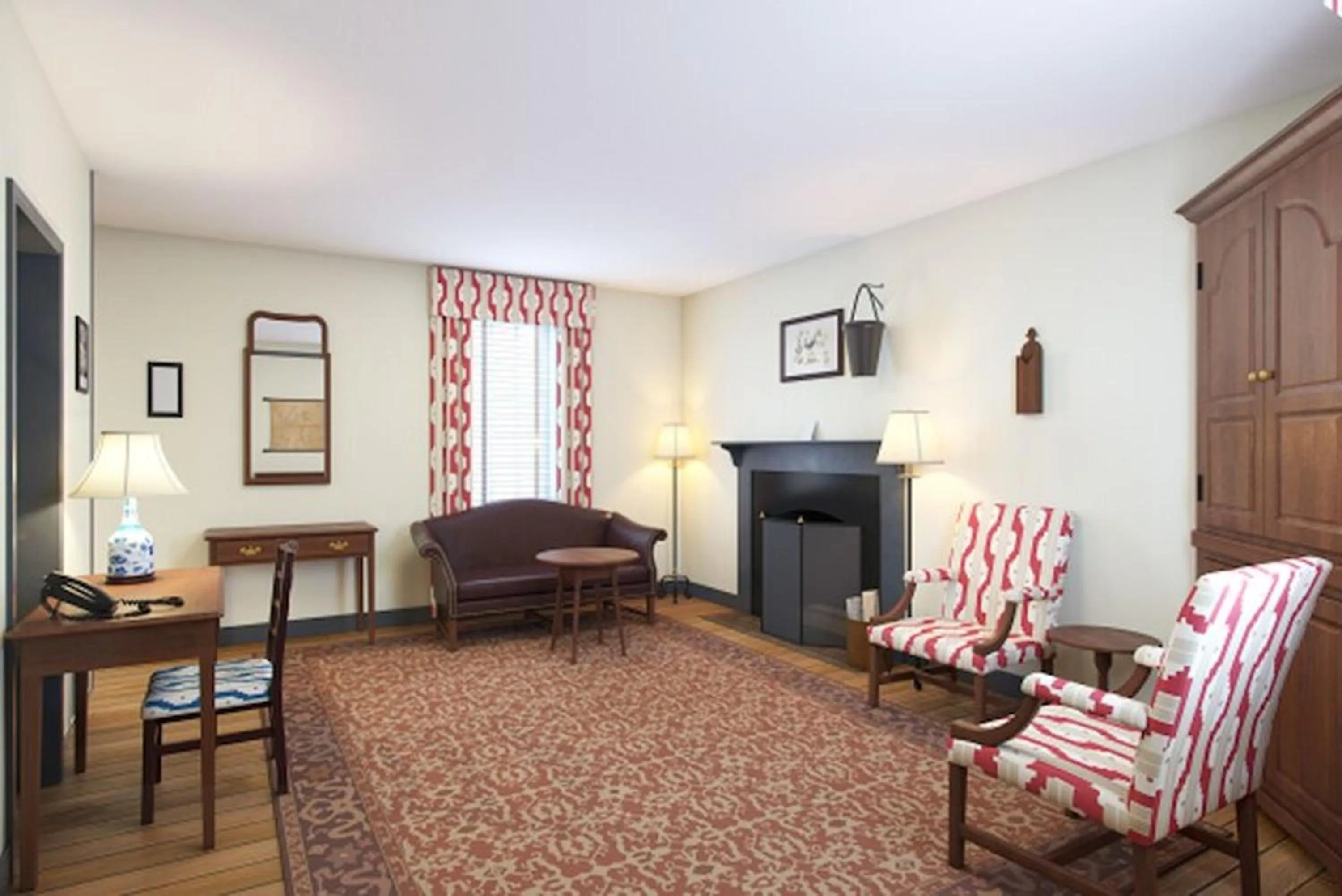 Seating area in Colonial Houses, an official Colonial Williamsburg Hotel