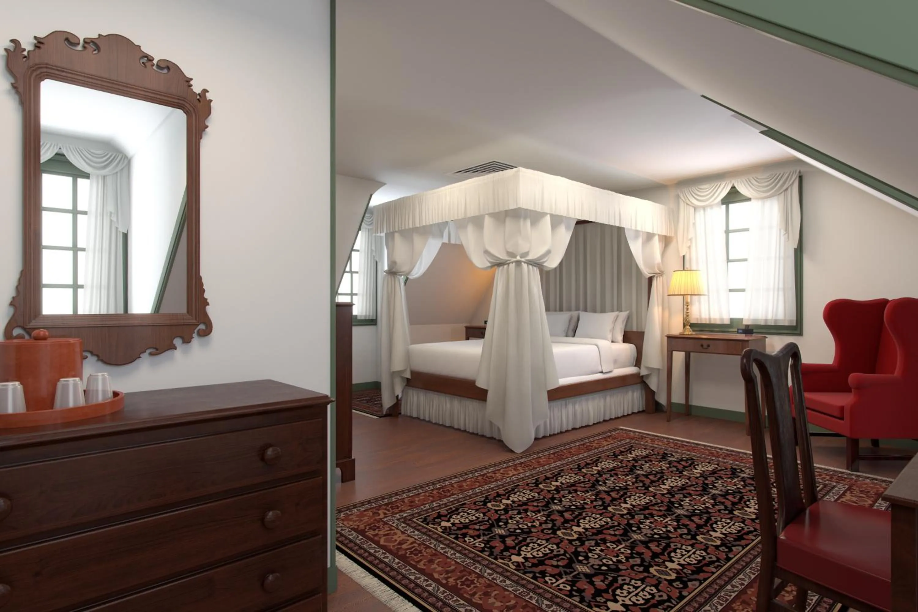 Bed in Colonial Houses, an official Colonial Williamsburg Hotel