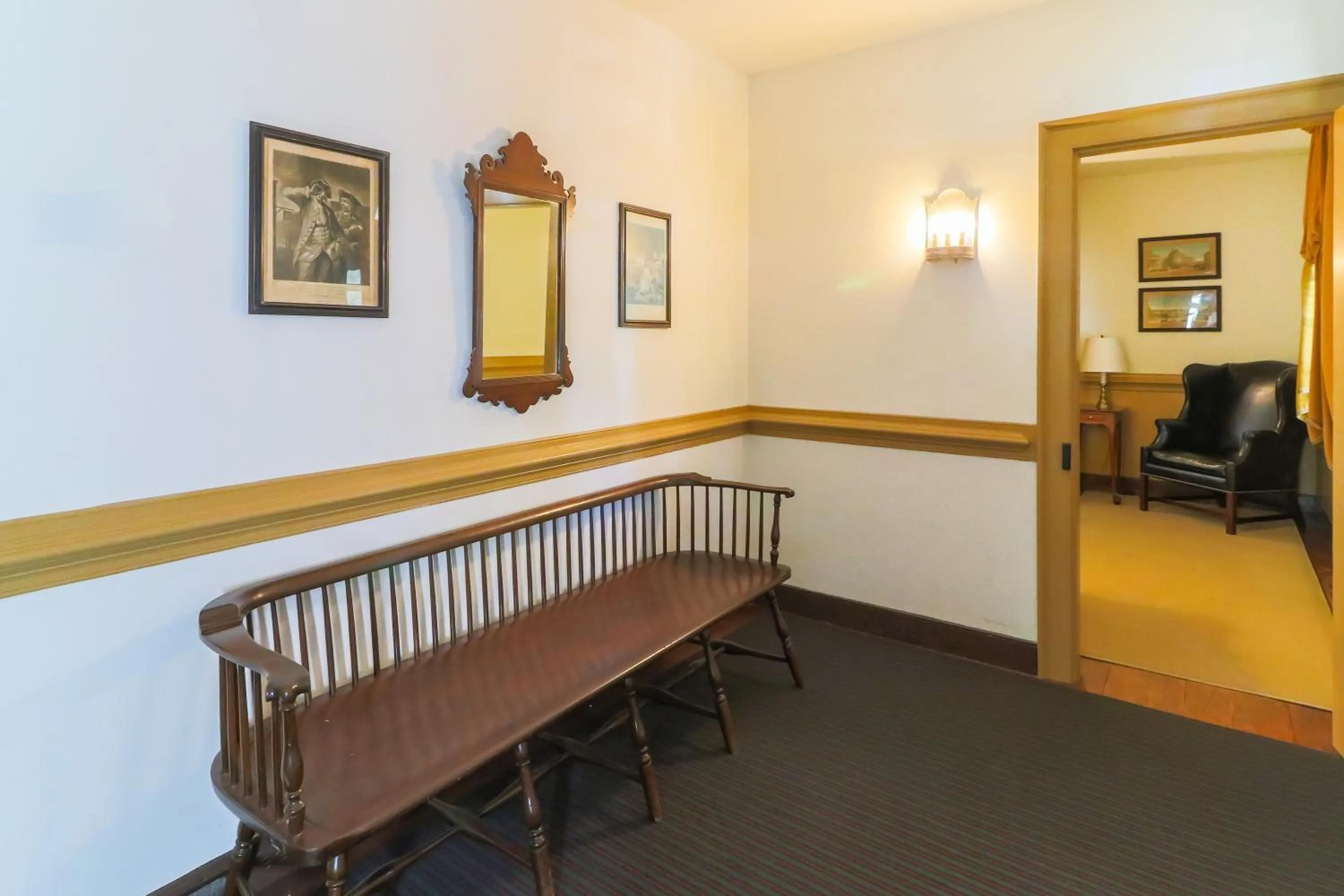Seating area in Colonial Houses, an official Colonial Williamsburg Hotel