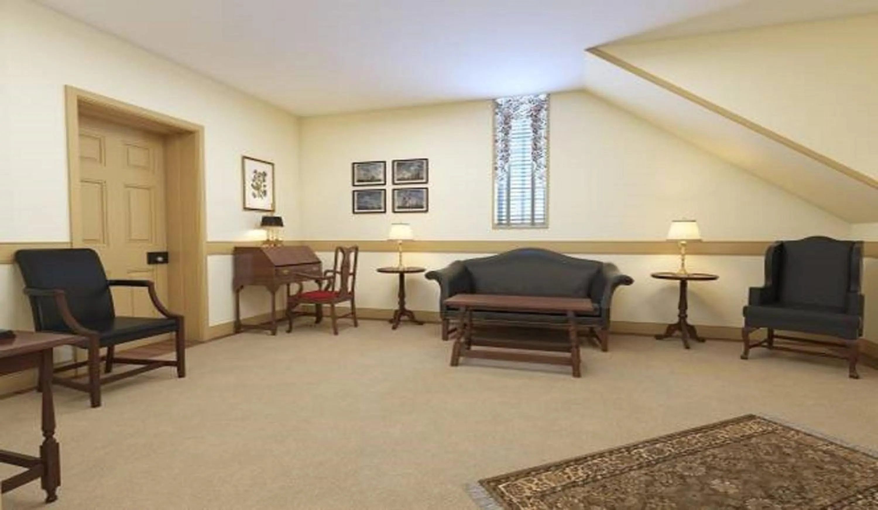 Seating area in Colonial Houses, an official Colonial Williamsburg Hotel