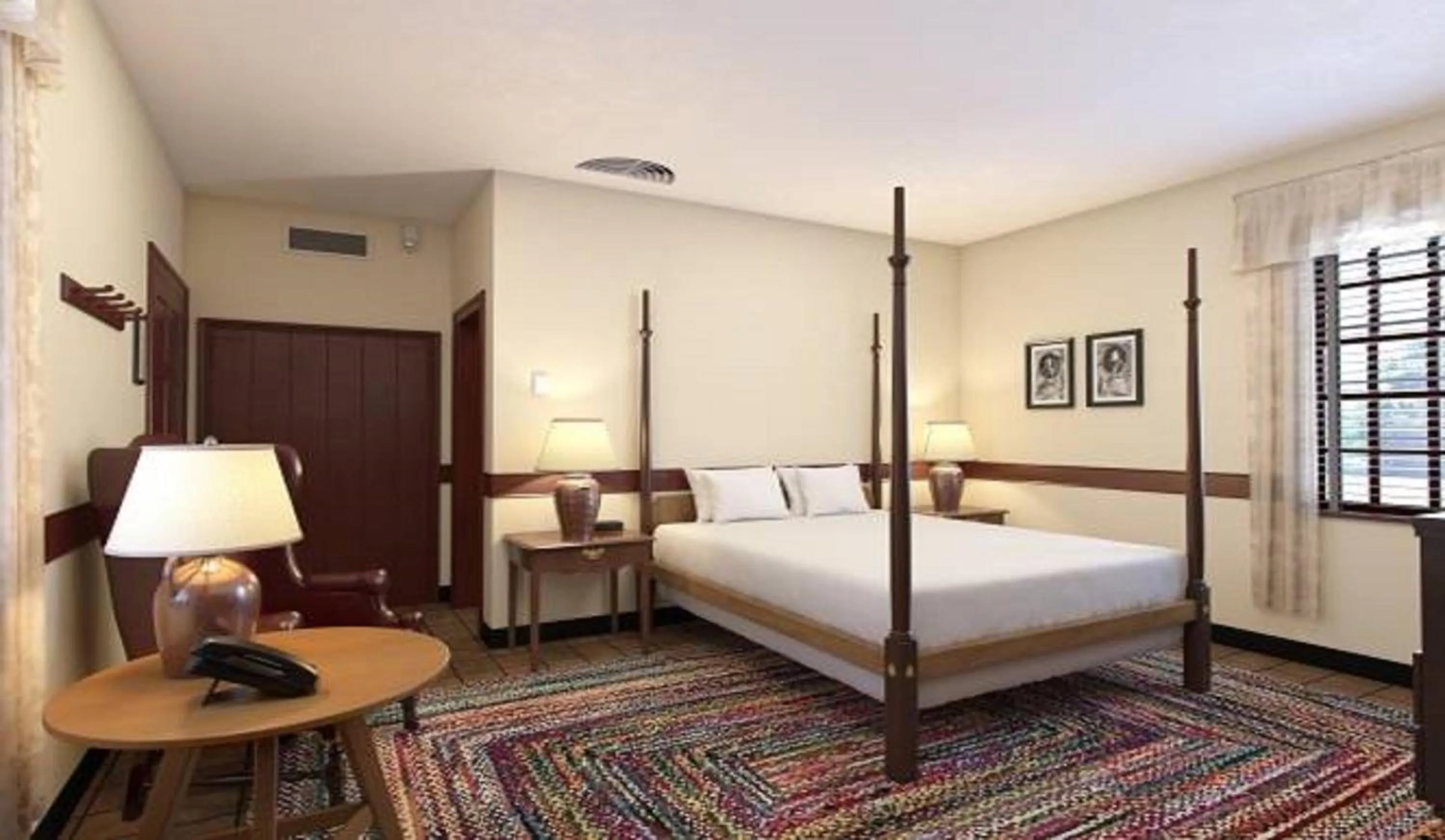 Bed in Colonial Houses, an official Colonial Williamsburg Hotel