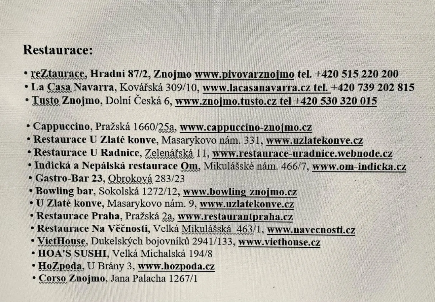 Rezidence Znojmo SPA privat wellness