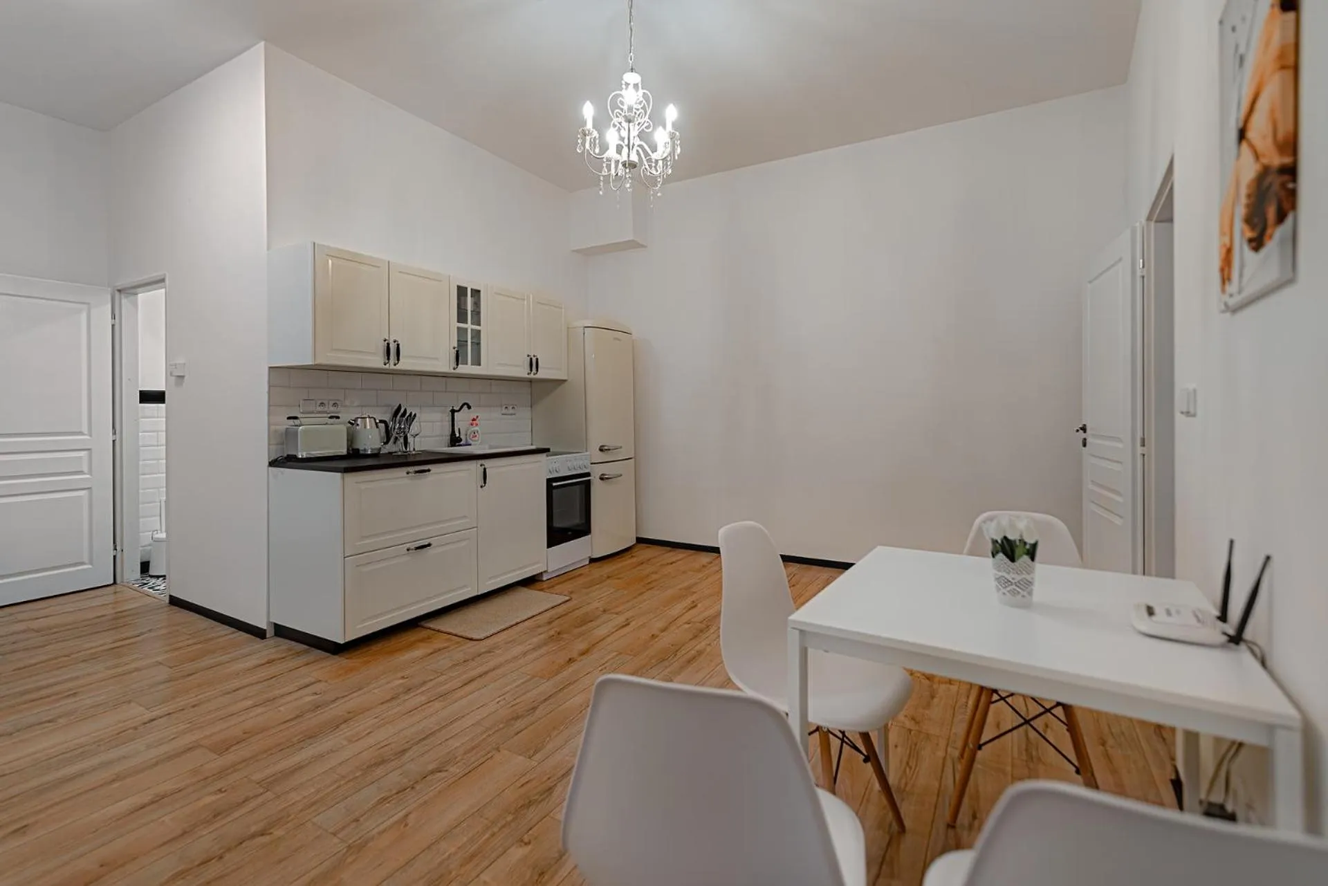 Kitchen or kitchenette in Rezidence Znojmo SPA privat wellness