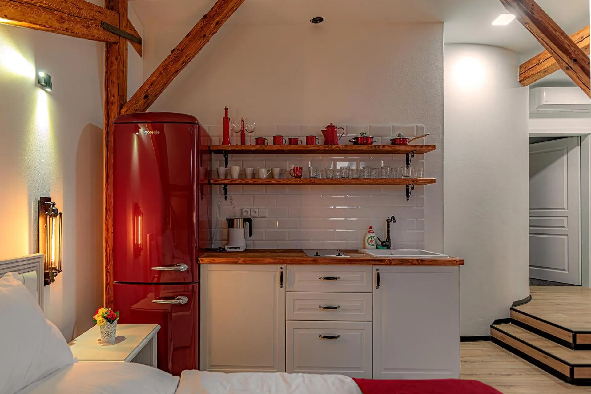 Kitchen or kitchenette in Rezidence Znojmo SPA privat wellness