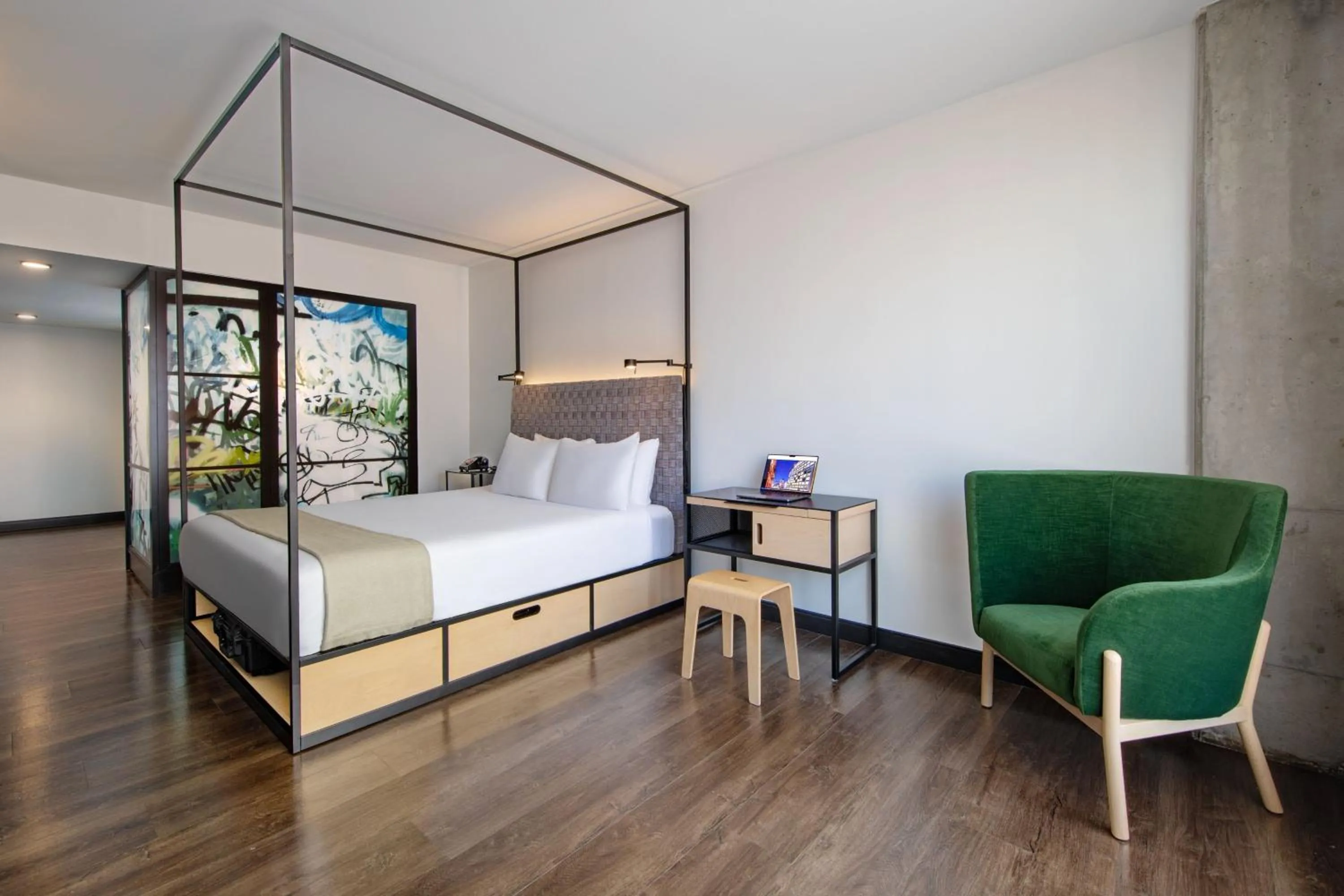 Photo of the whole room, Bed in Moxy NYC East Village