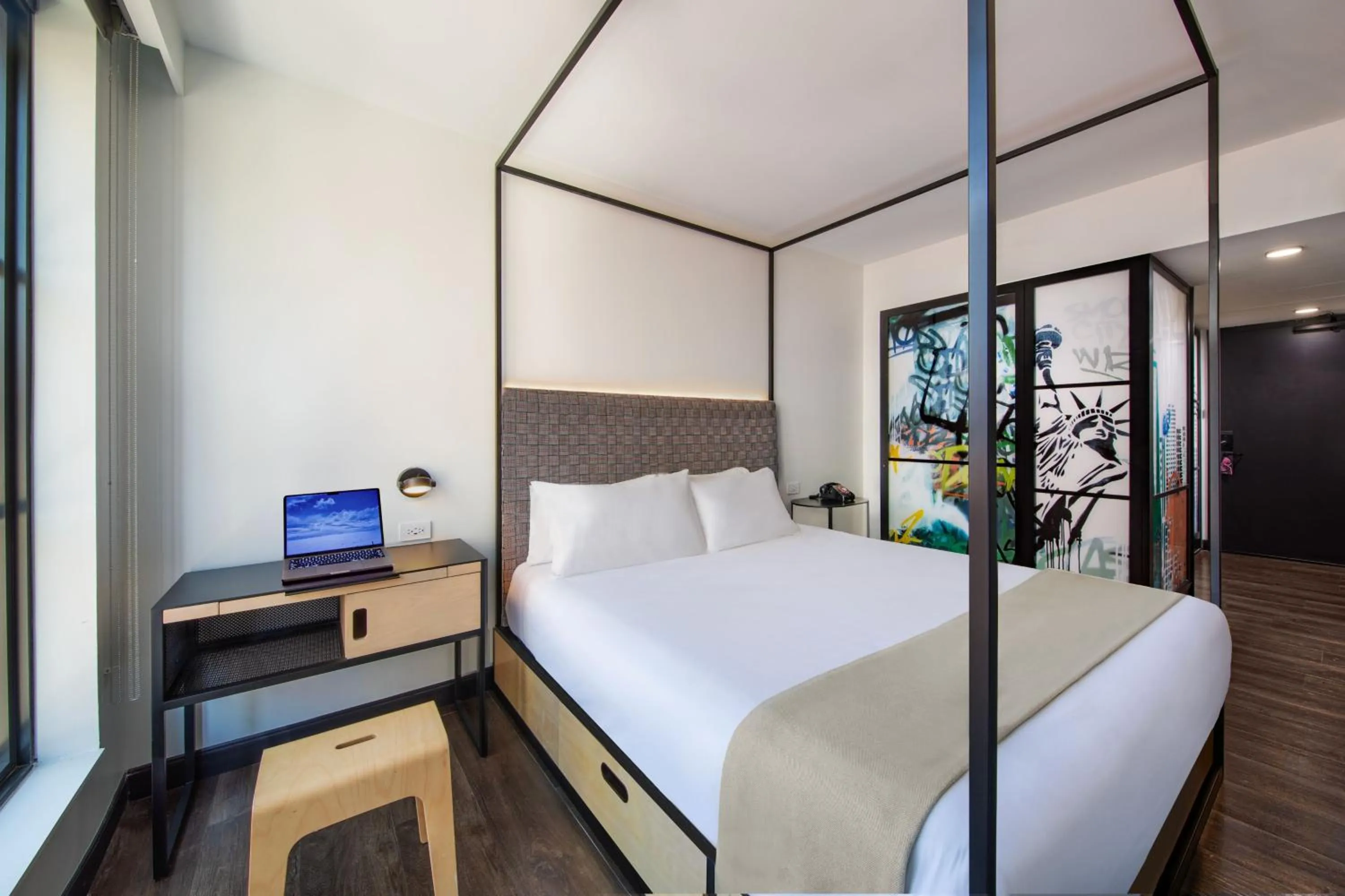 Photo of the whole room, Bed in Moxy NYC East Village