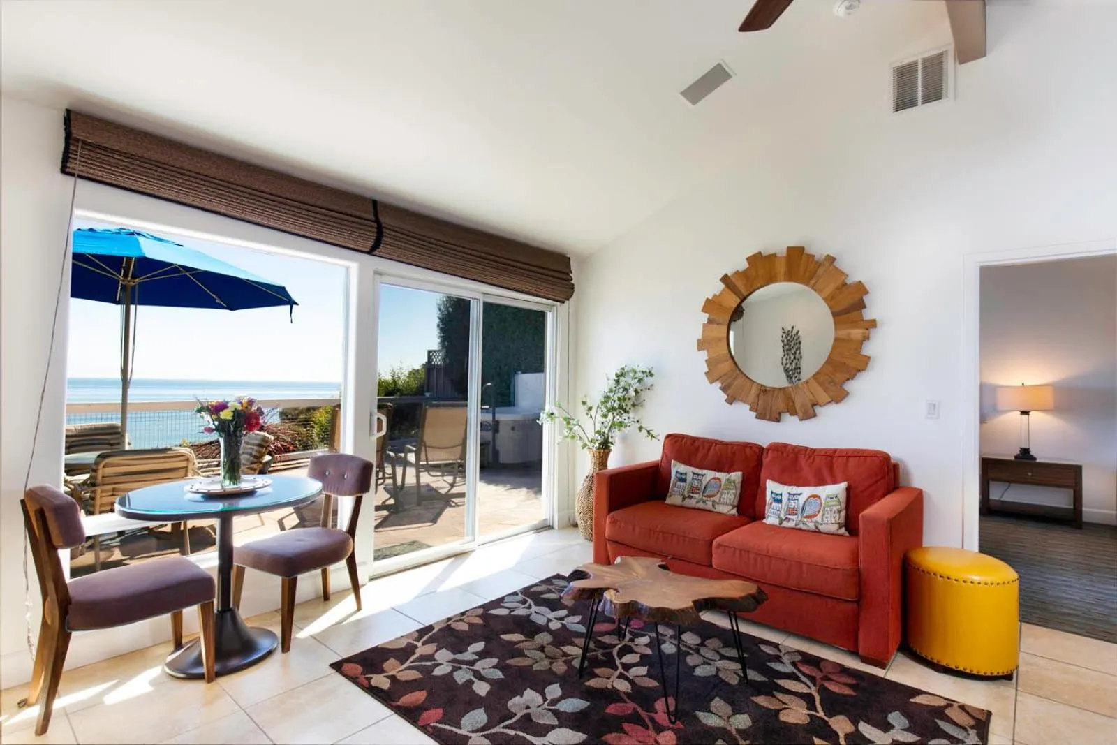 Living room in Sea & Sand Inn