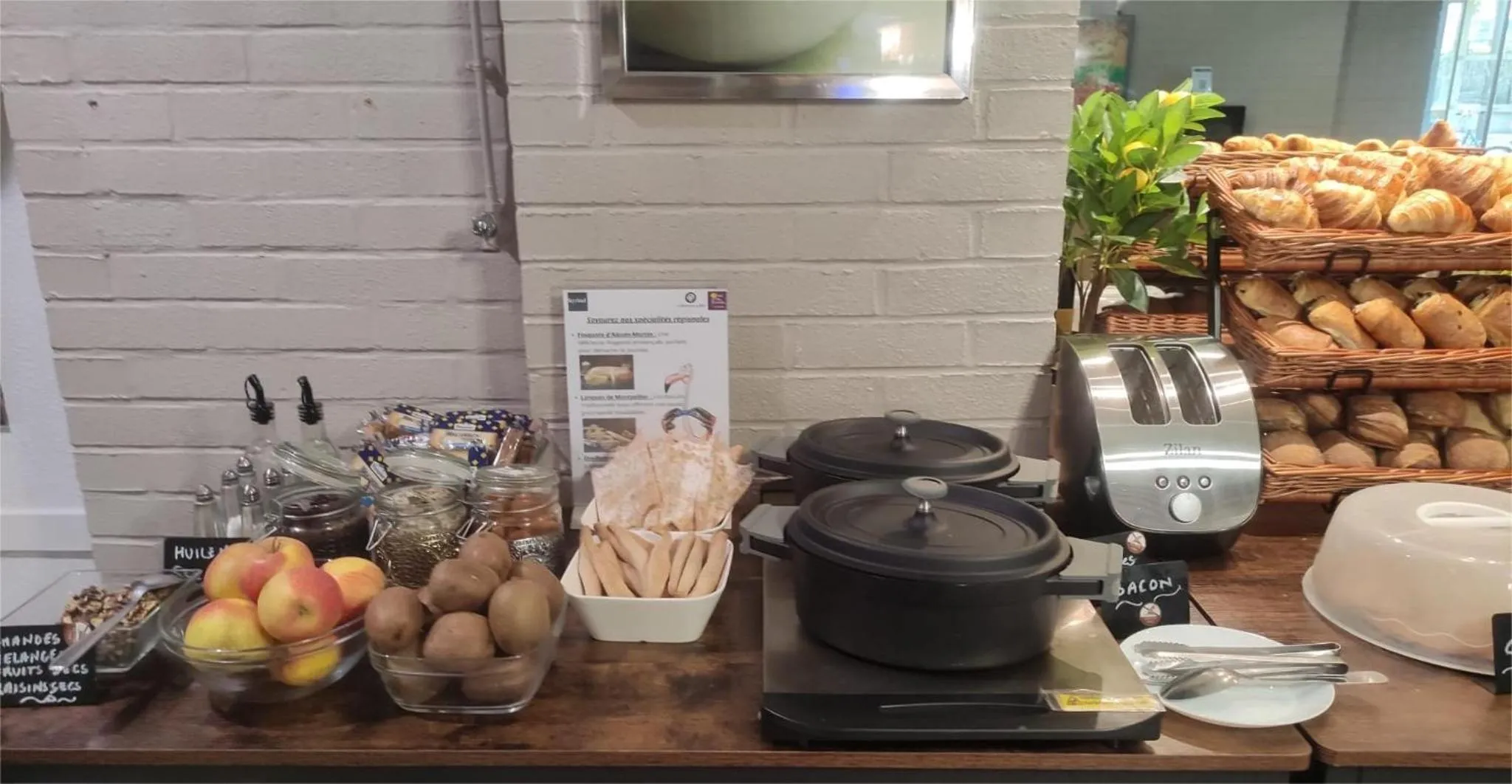 Buffet breakfast in Kyriad Hotel Montpellier Centre Antigone