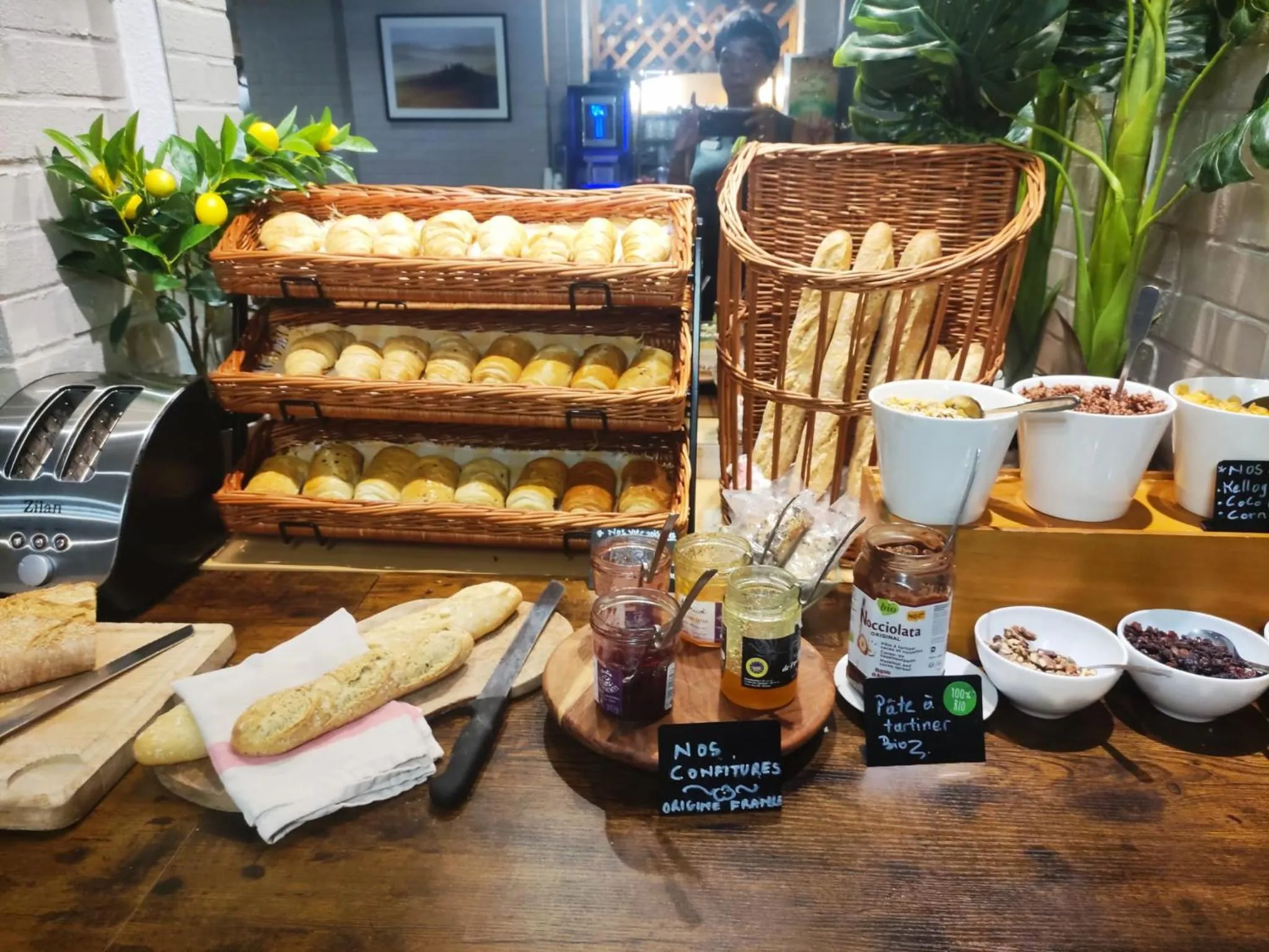 Buffet breakfast in Kyriad Hotel Montpellier Centre Antigone