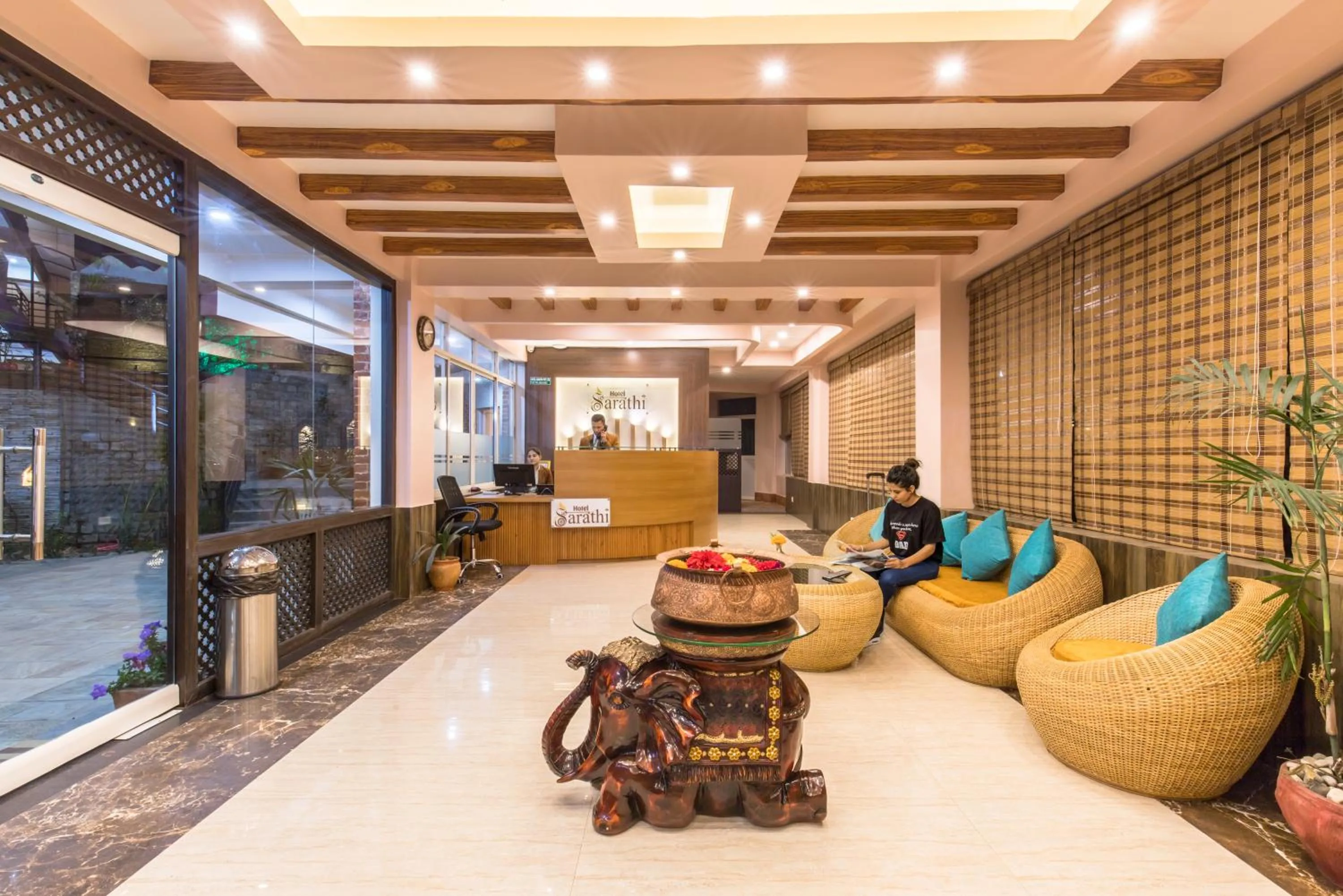Lobby or reception in Hotel Sarathi