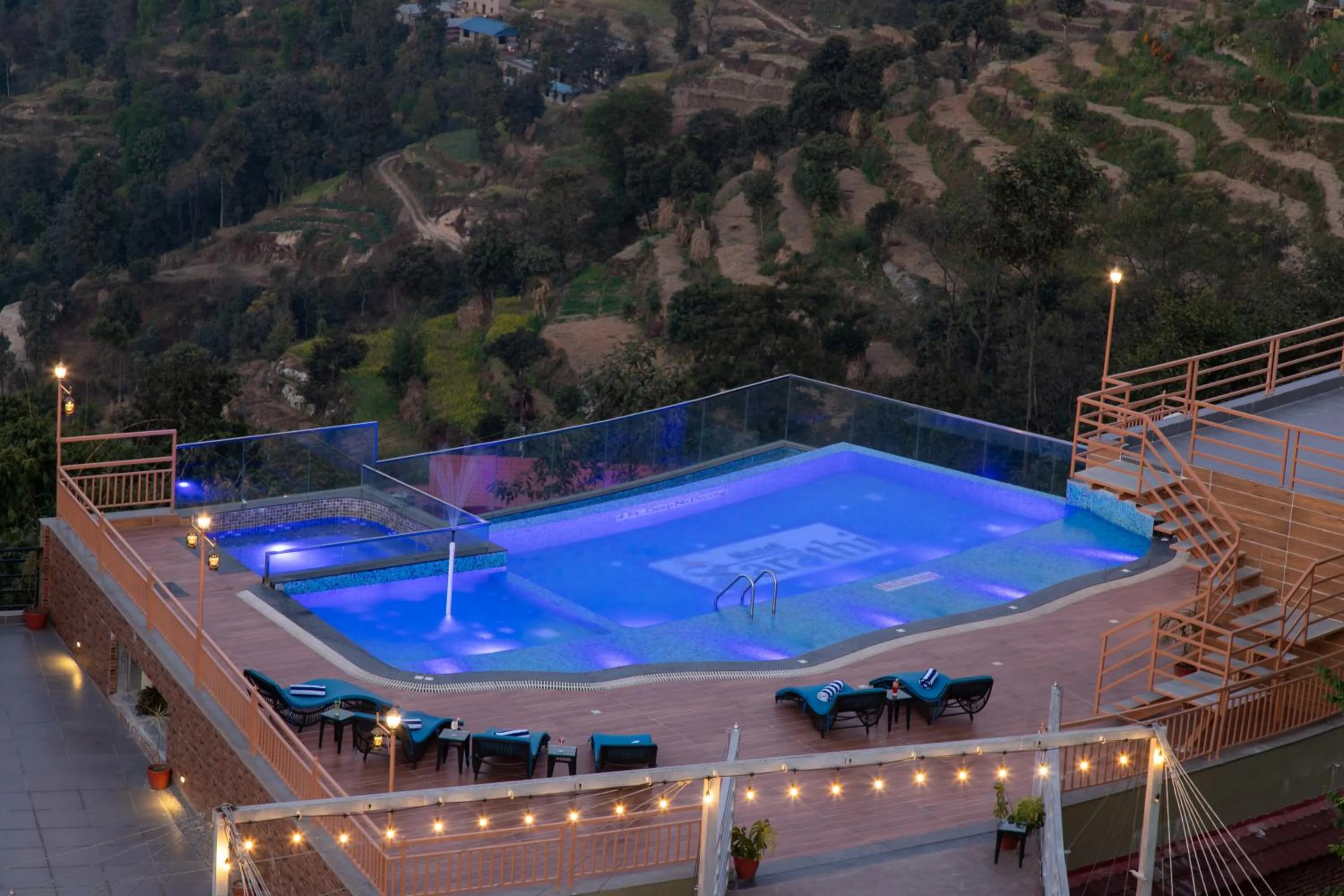 Pool view in Hotel Sarathi