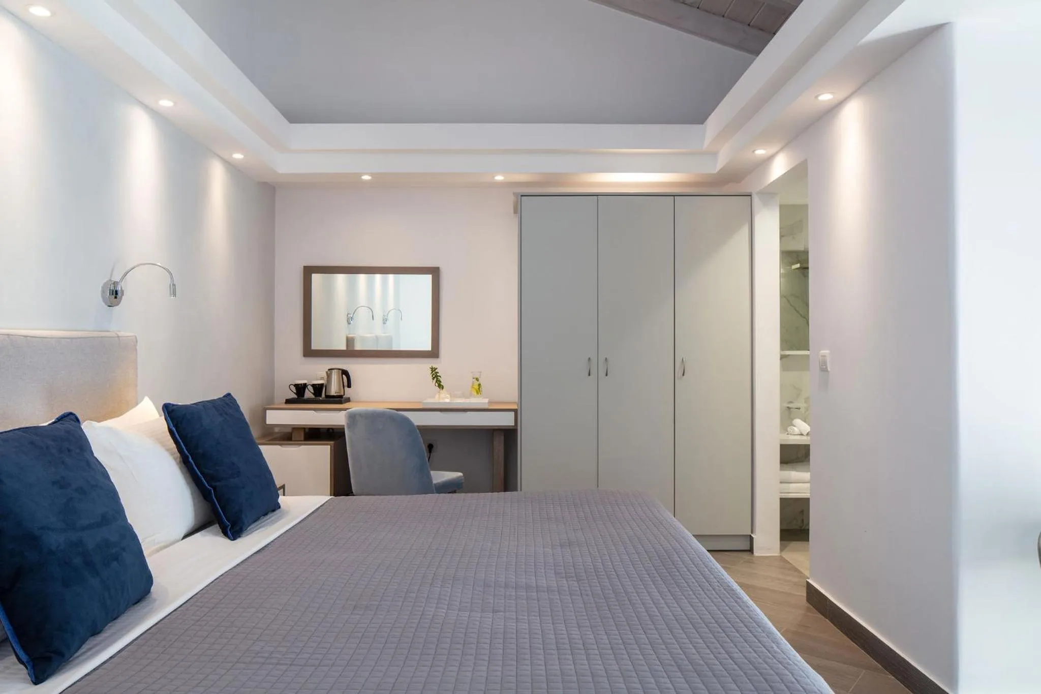 Bed in ALKINOI RESORT AND SPA