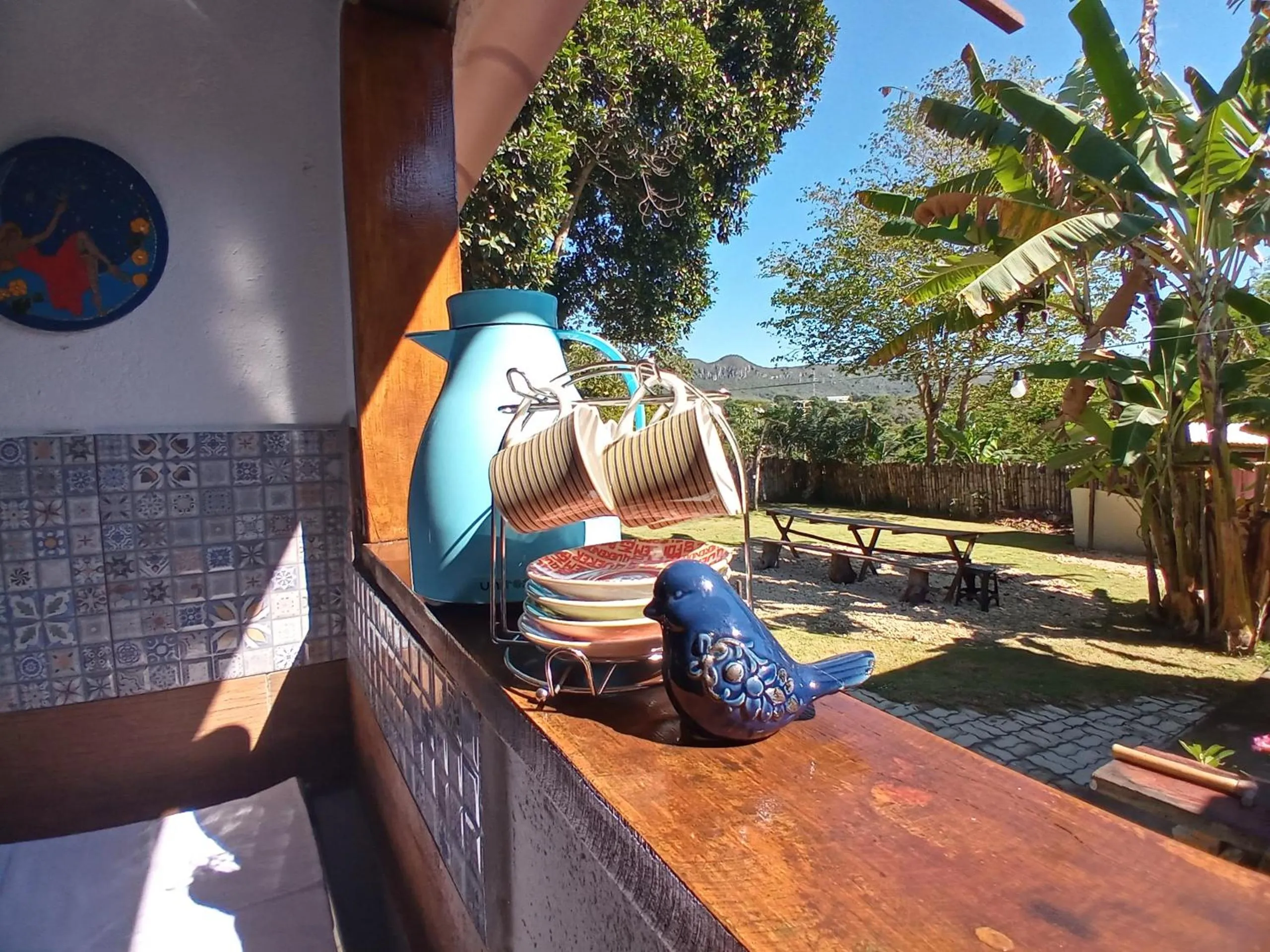 Communal kitchen in Hostel Portal Das Fadas