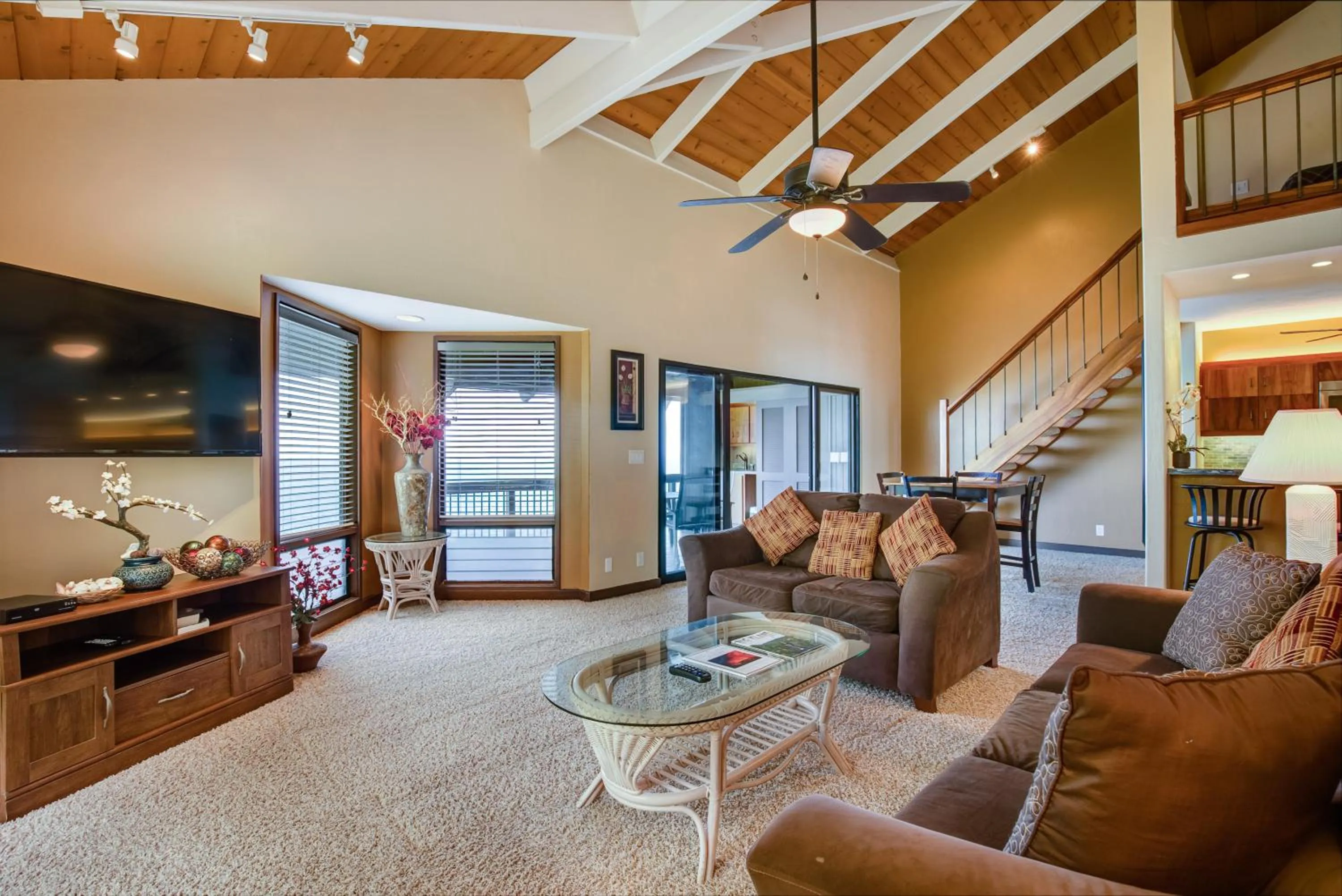 Living room in Castle Kanaloa at Kona