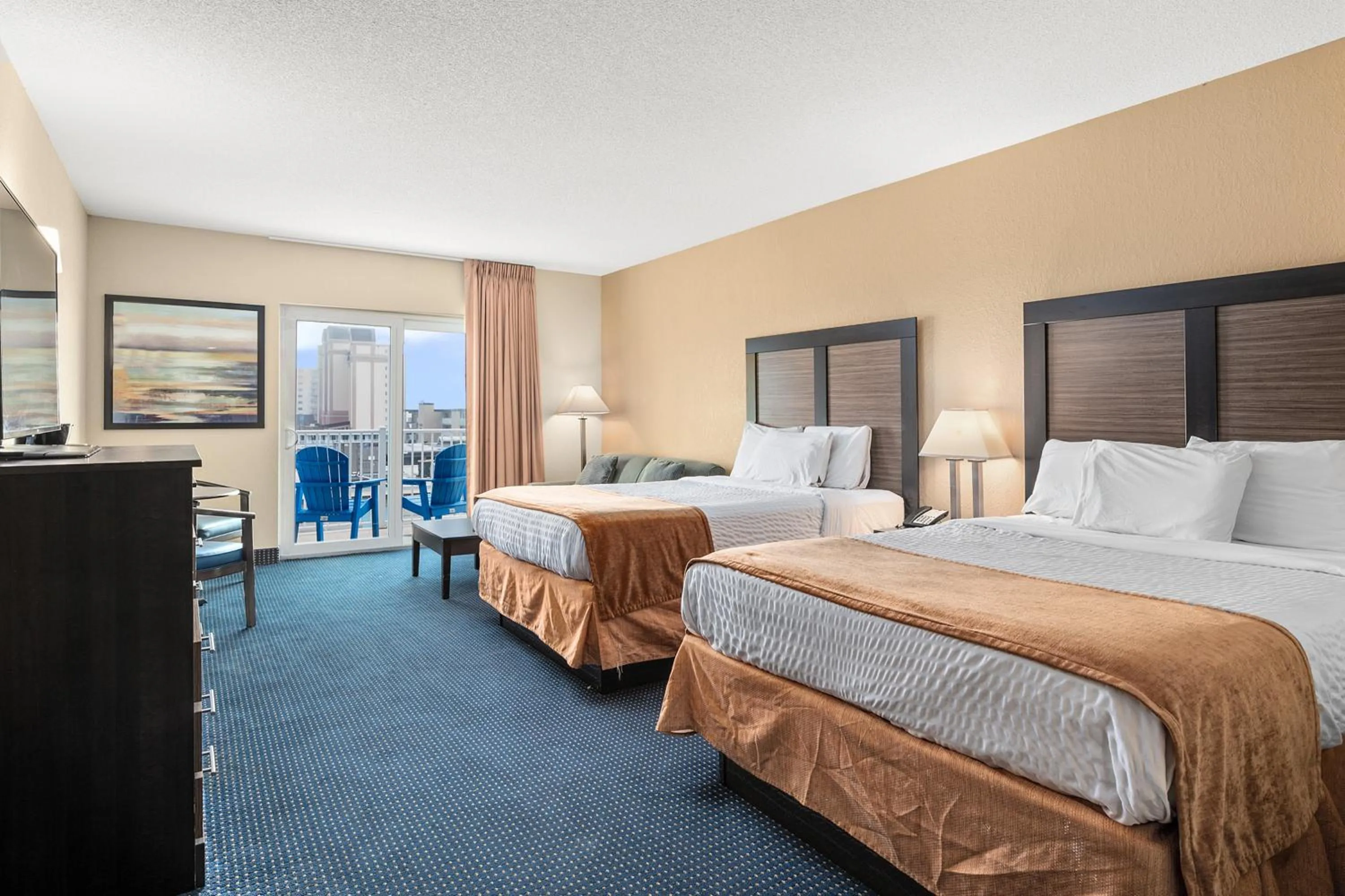 Bed in Crystal Beach Hotel