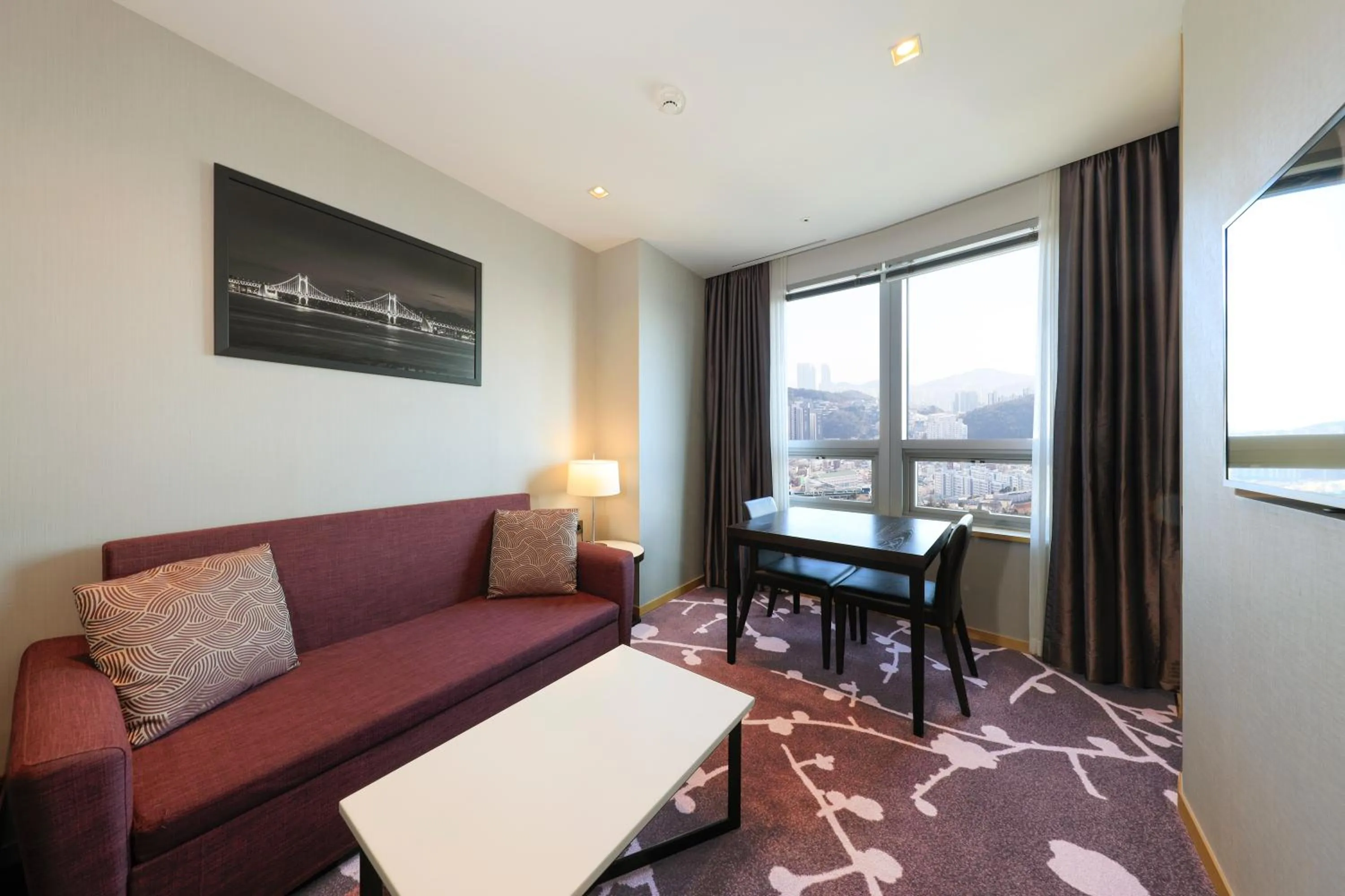 Living room, Bed in Avani Central Busan