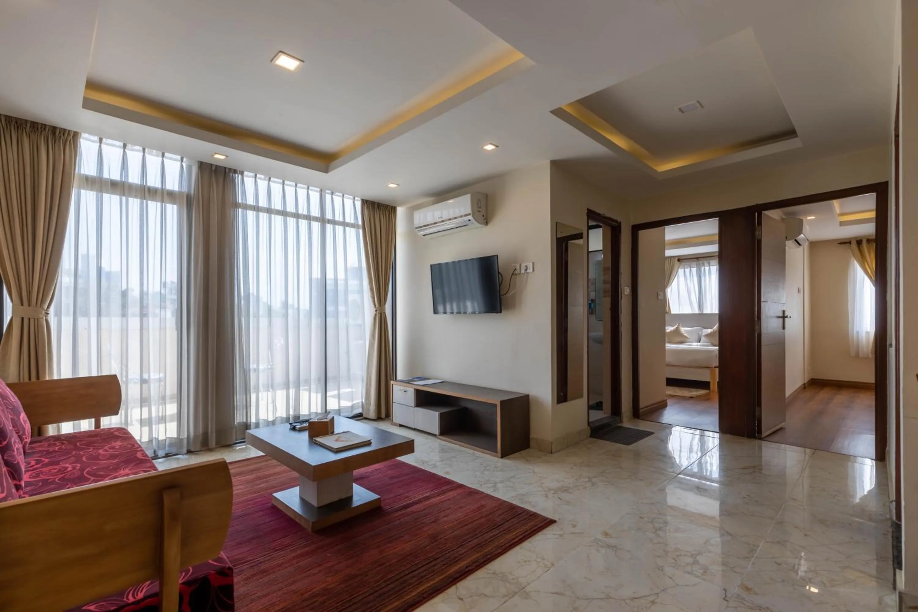 Living room in Sarovar Residency Serviced Apartment Hotel