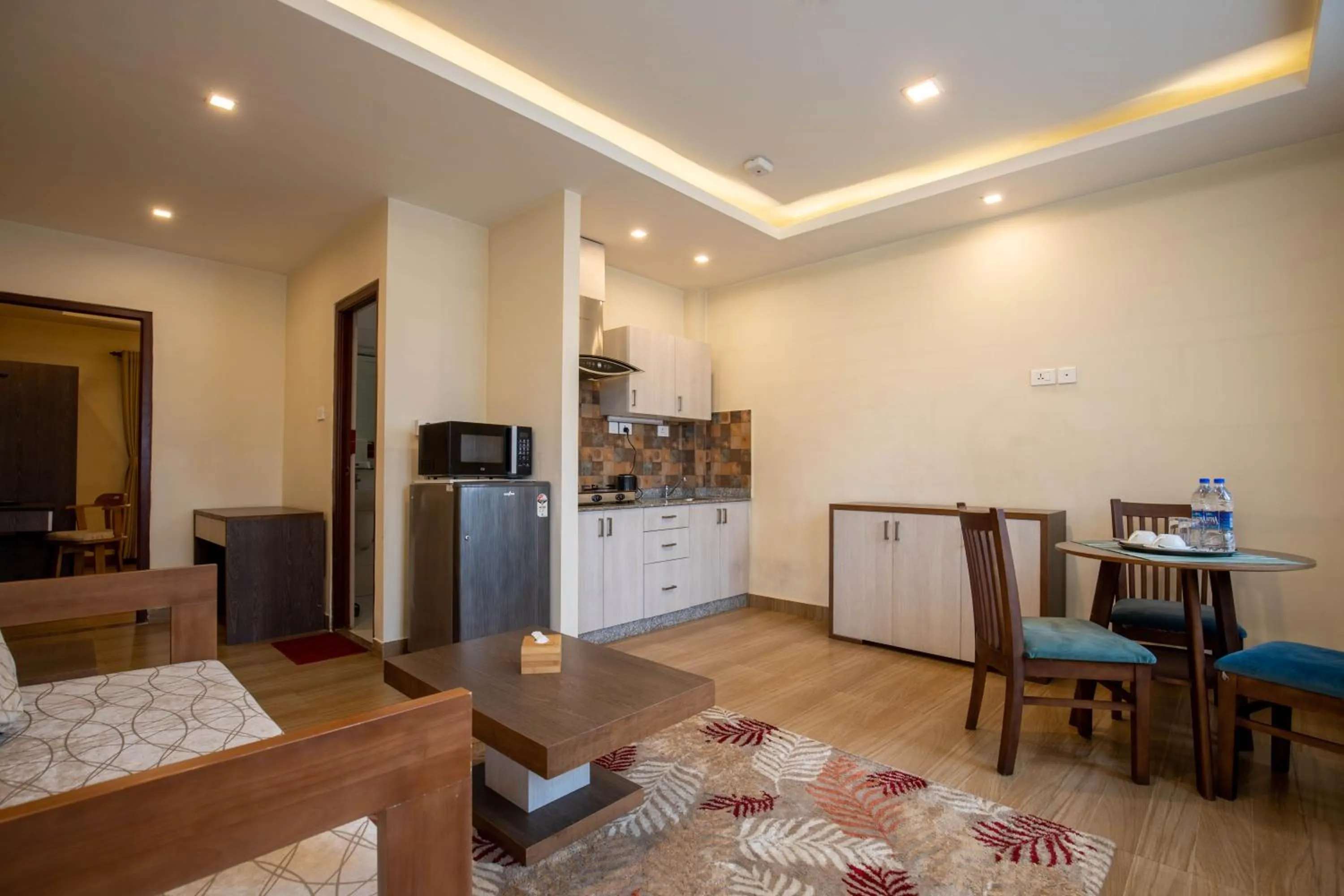Kitchen or kitchenette in Sarovar Residency Serviced Apartment Hotel