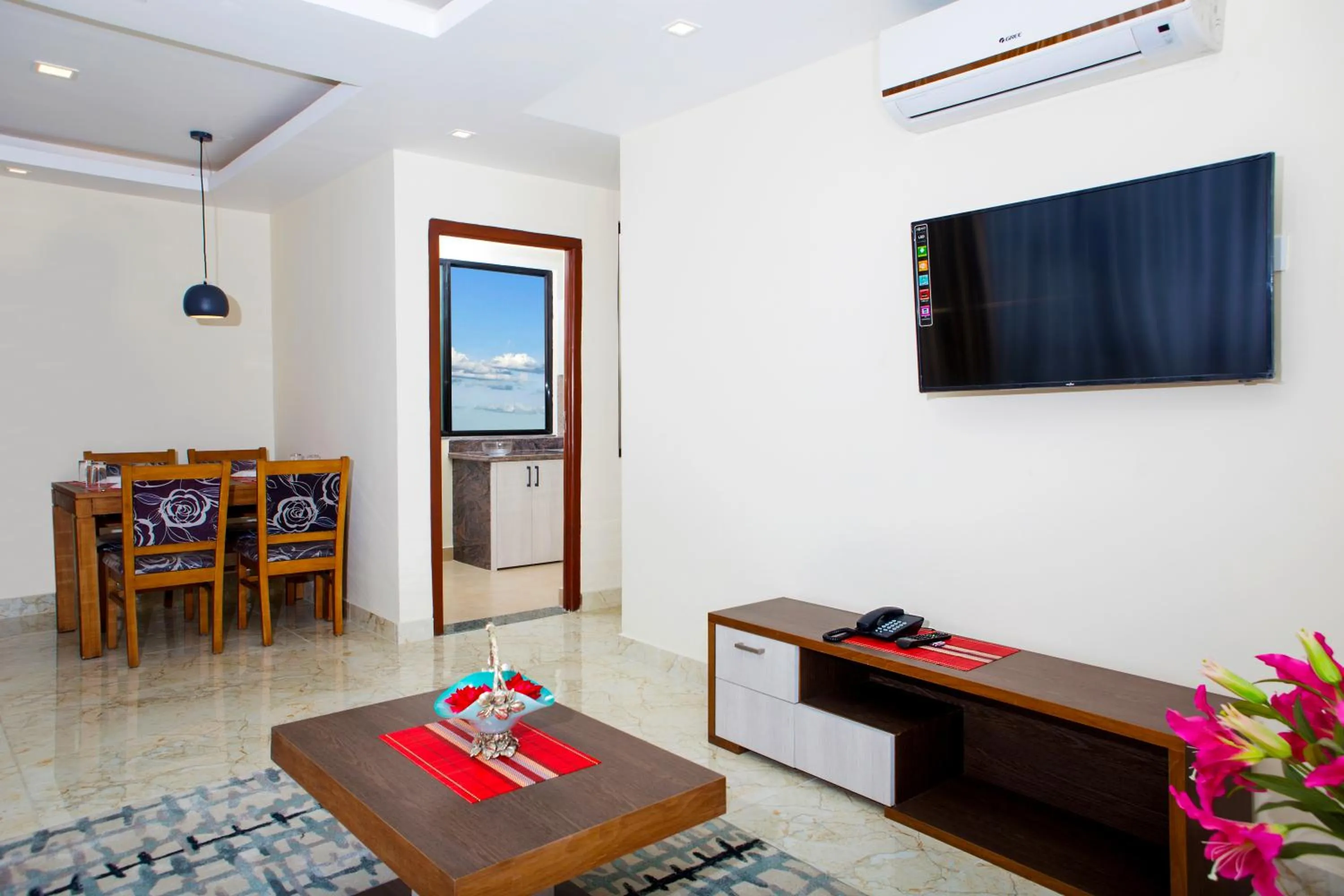 TV and multimedia in Sarovar Residency Serviced Apartment Hotel