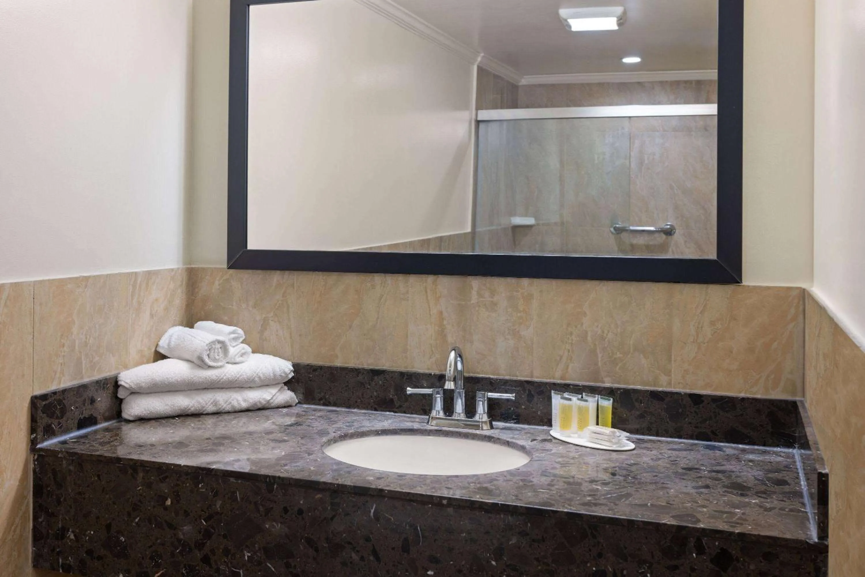 Bathroom in Travelodge by Wyndham Manhasset