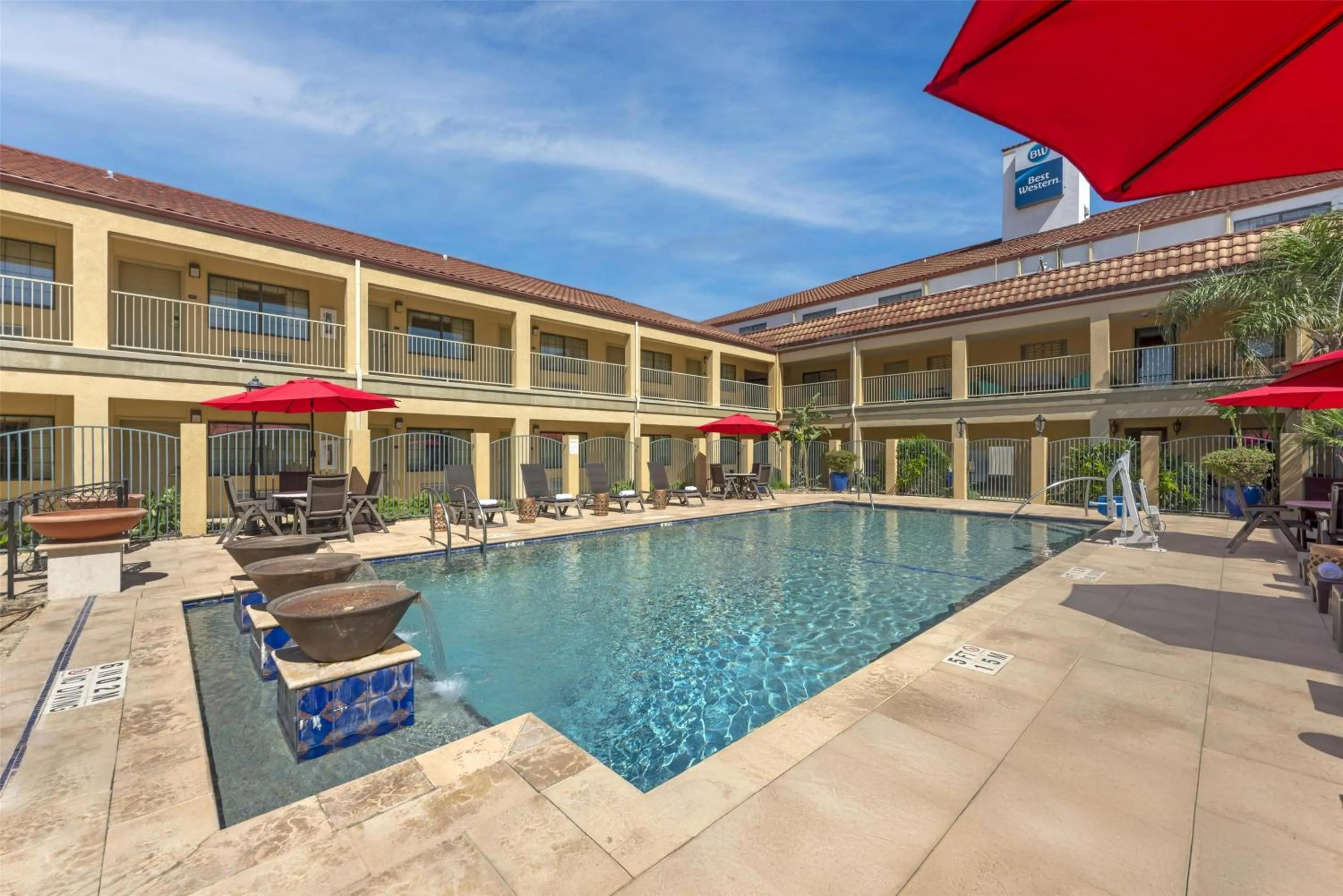 Pool view in Best Western San Isidro Inn