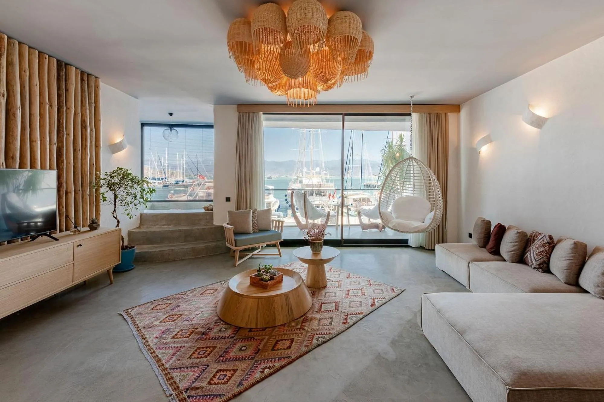 Living room in Harbour Suites Fethiye