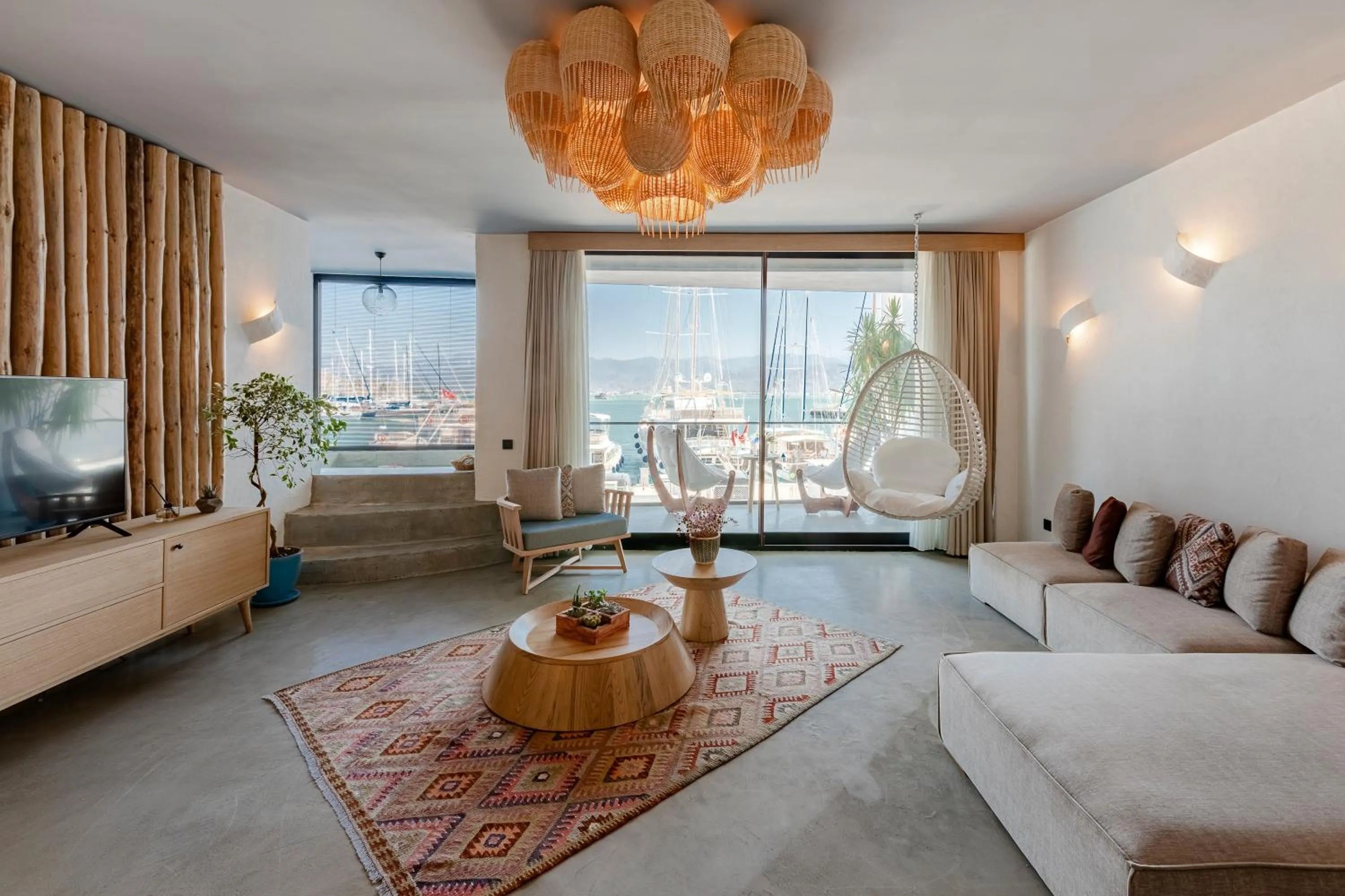 Living room in Harbour Suites Fethiye