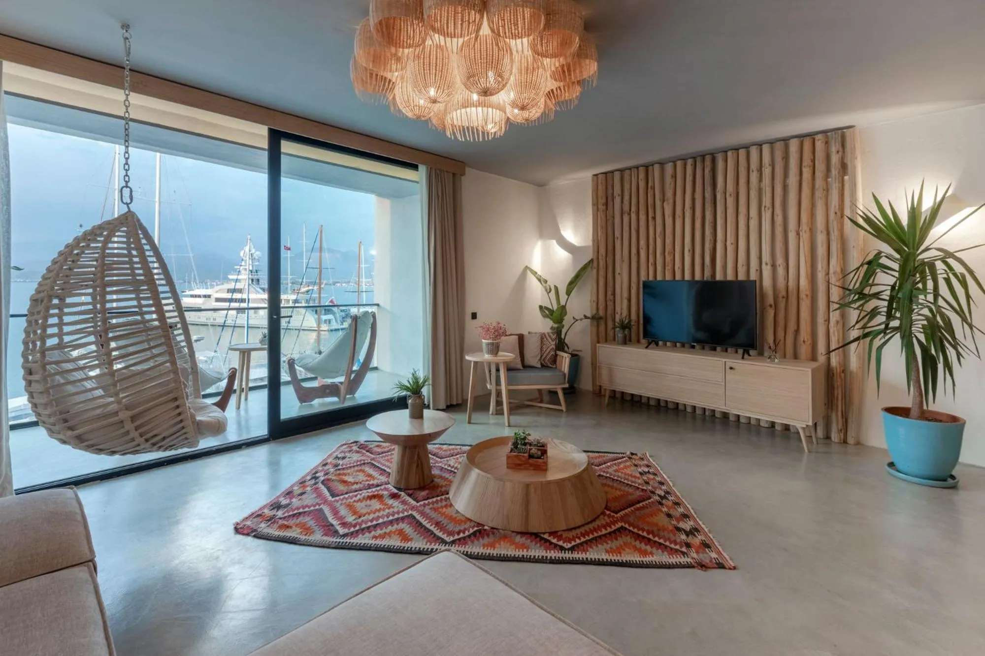 TV and multimedia in Harbour Suites Fethiye