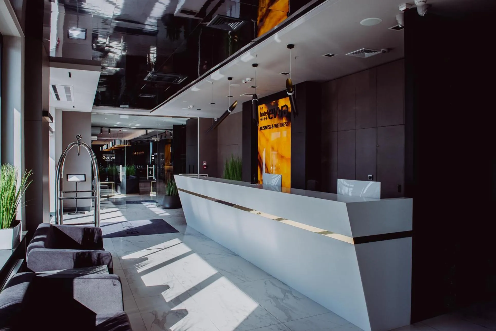 Lobby or reception in Hotel Evva