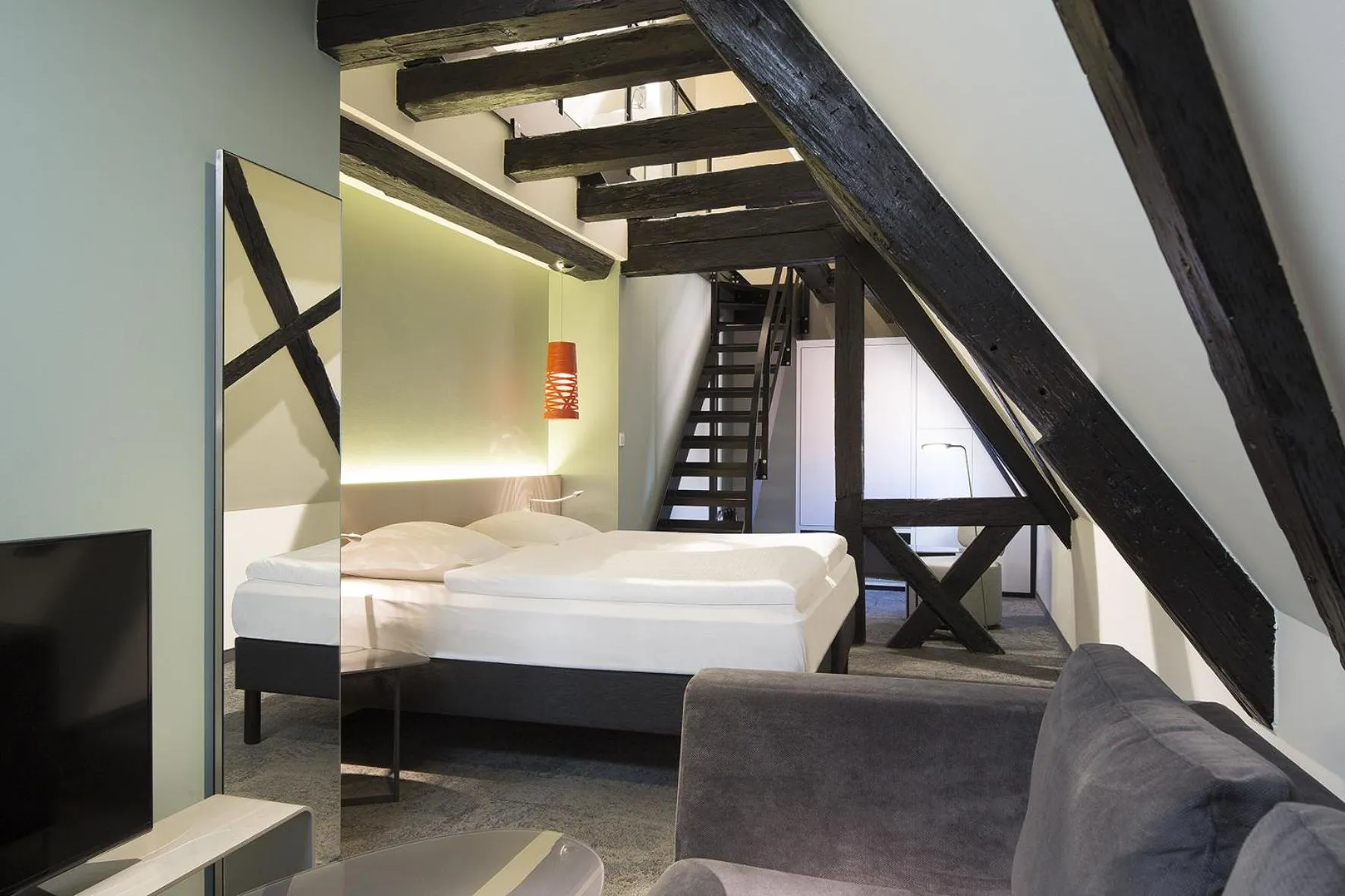 Photo of the whole room, Bed in Hotel Le Colombier