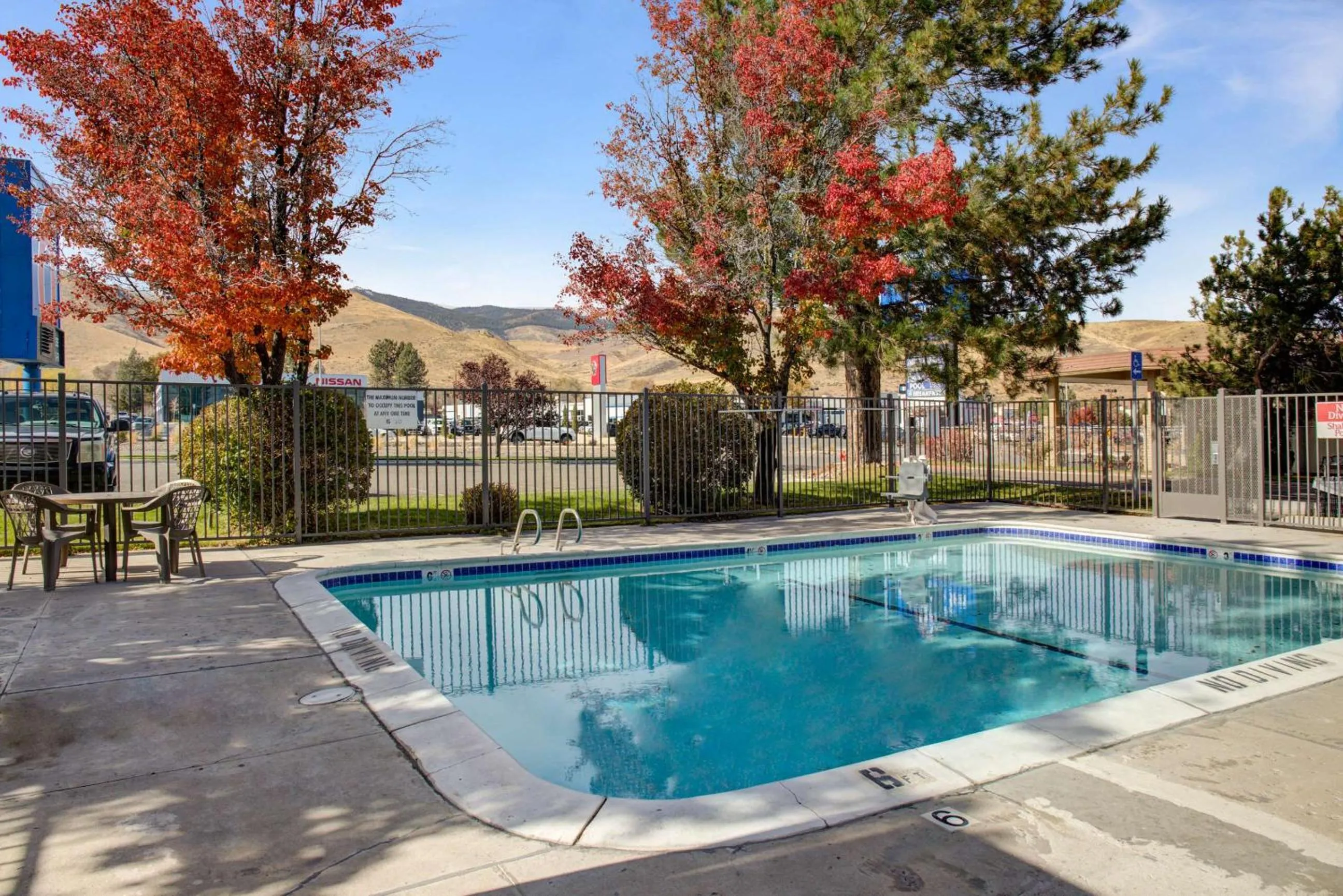 Pool view in Motel 6-Carson City, NV