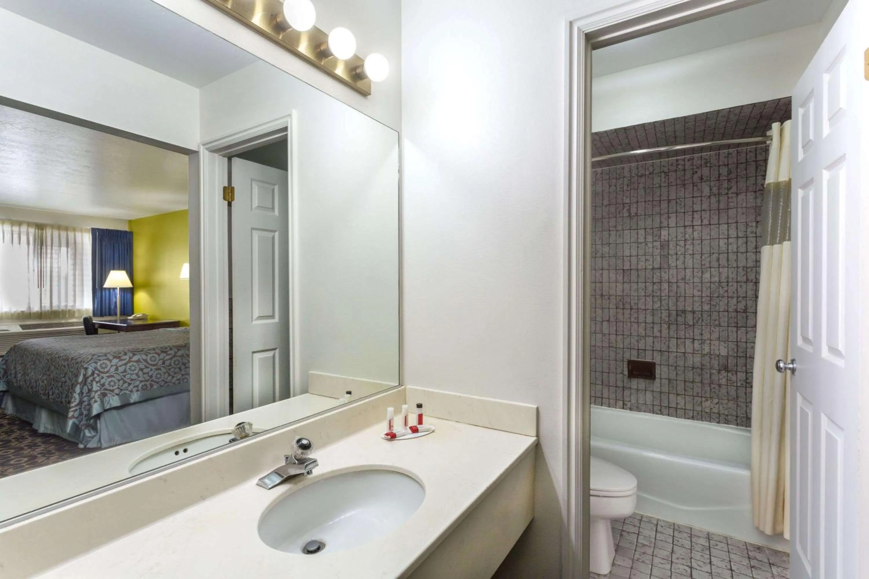 Bathroom, Bed in Days Inn by Wyndham Delta