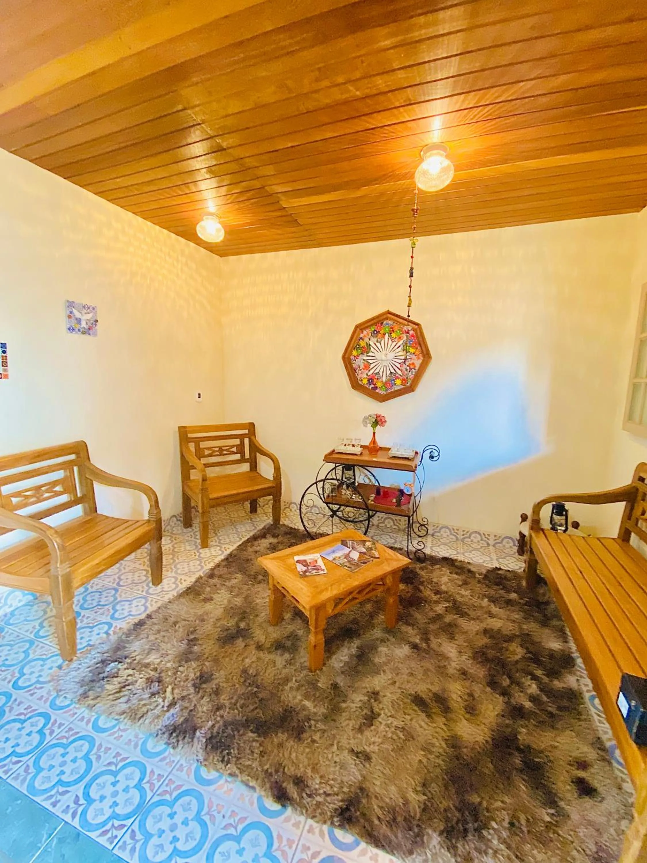 Seating area in Hospedaria Vila Rica - Pousada a 1 km do Centro Histórico