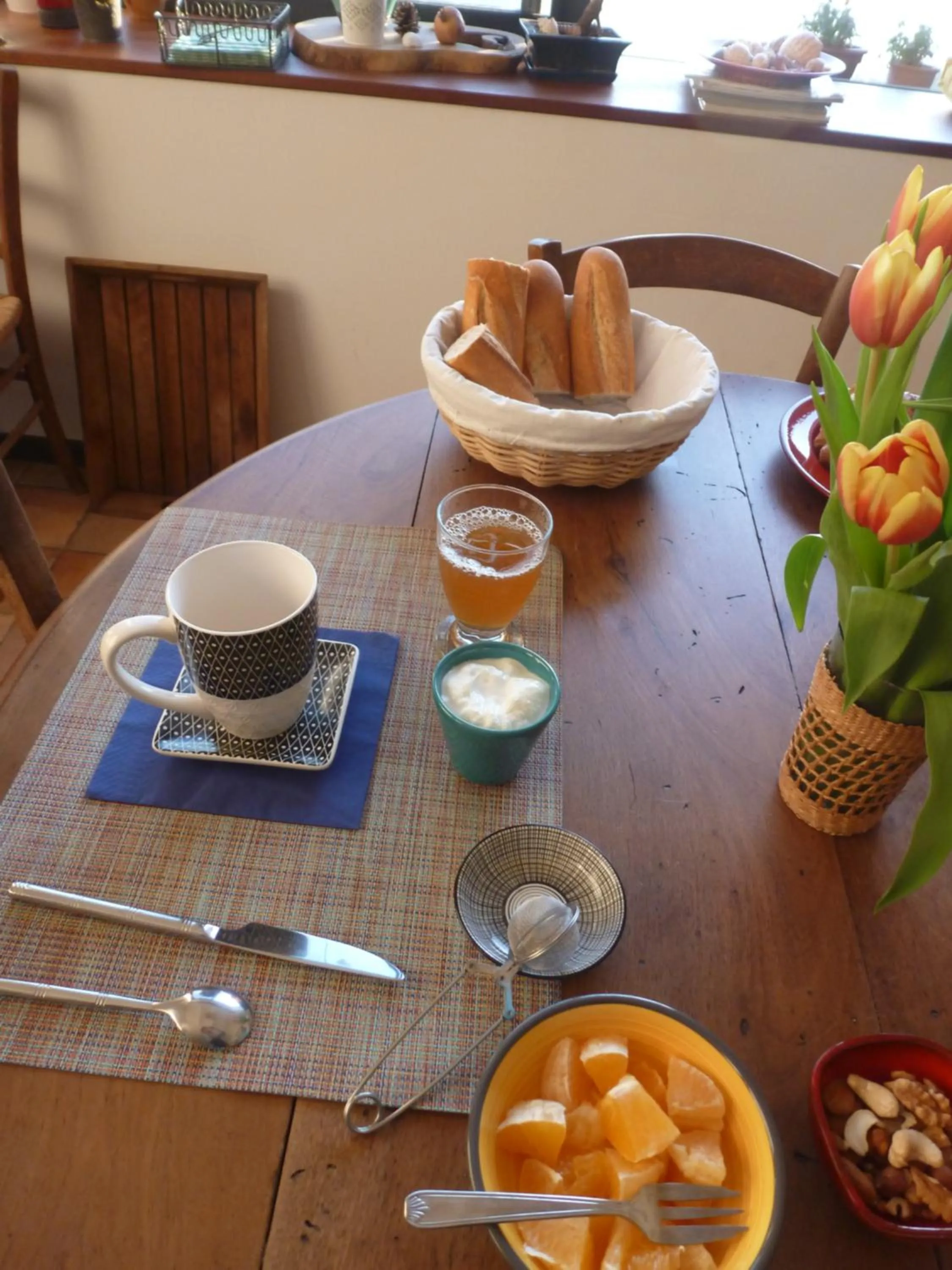 Breakfast in le rocher de Sampzon
