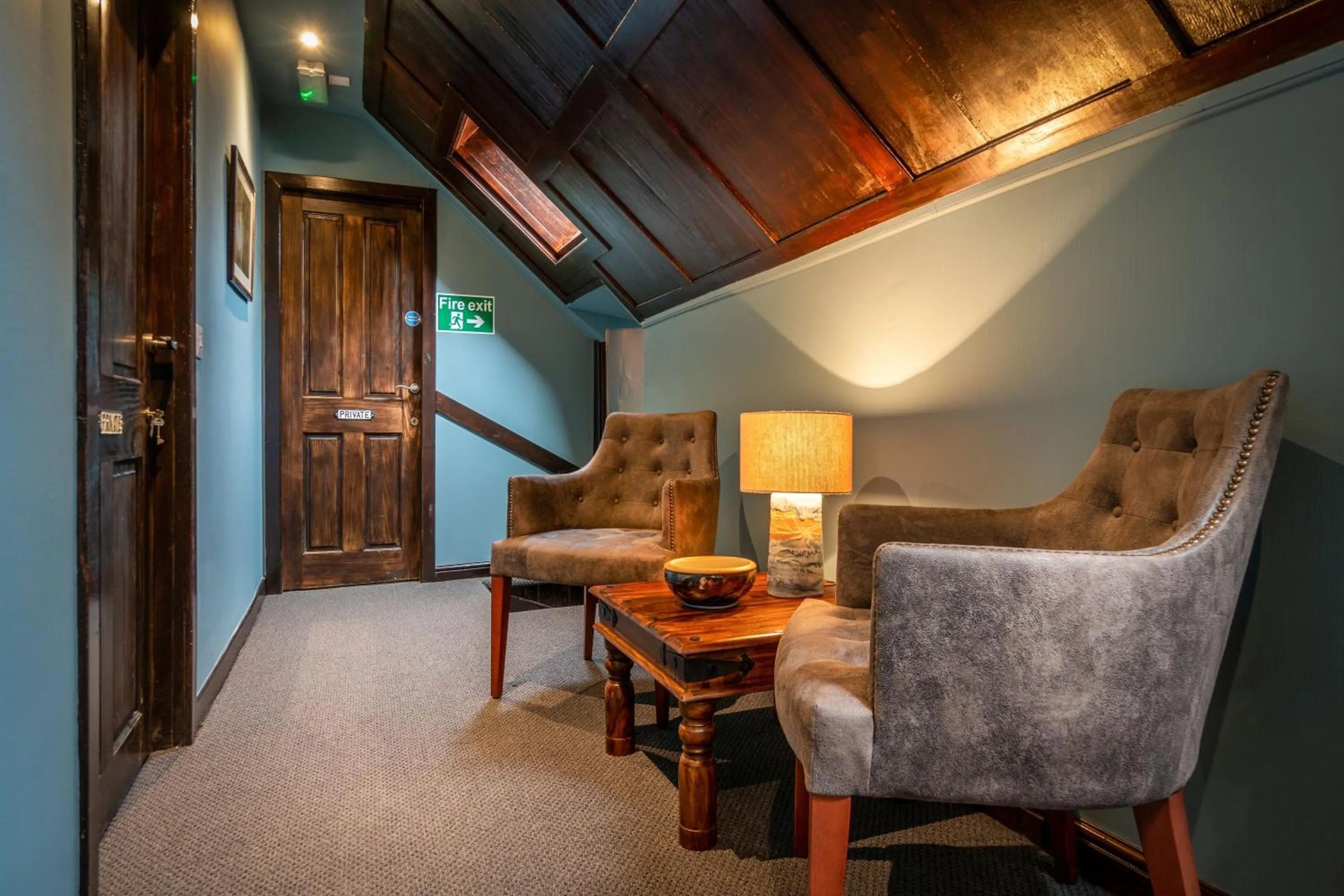 Seating area in Edinbane Lodge