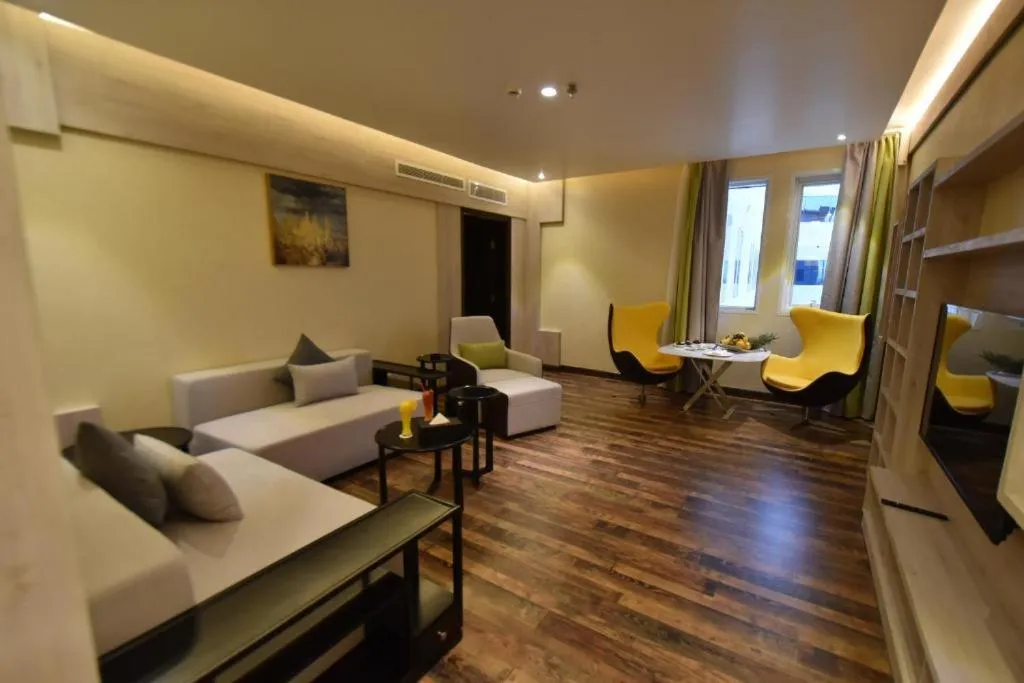Seating area in The District Hotel Najran