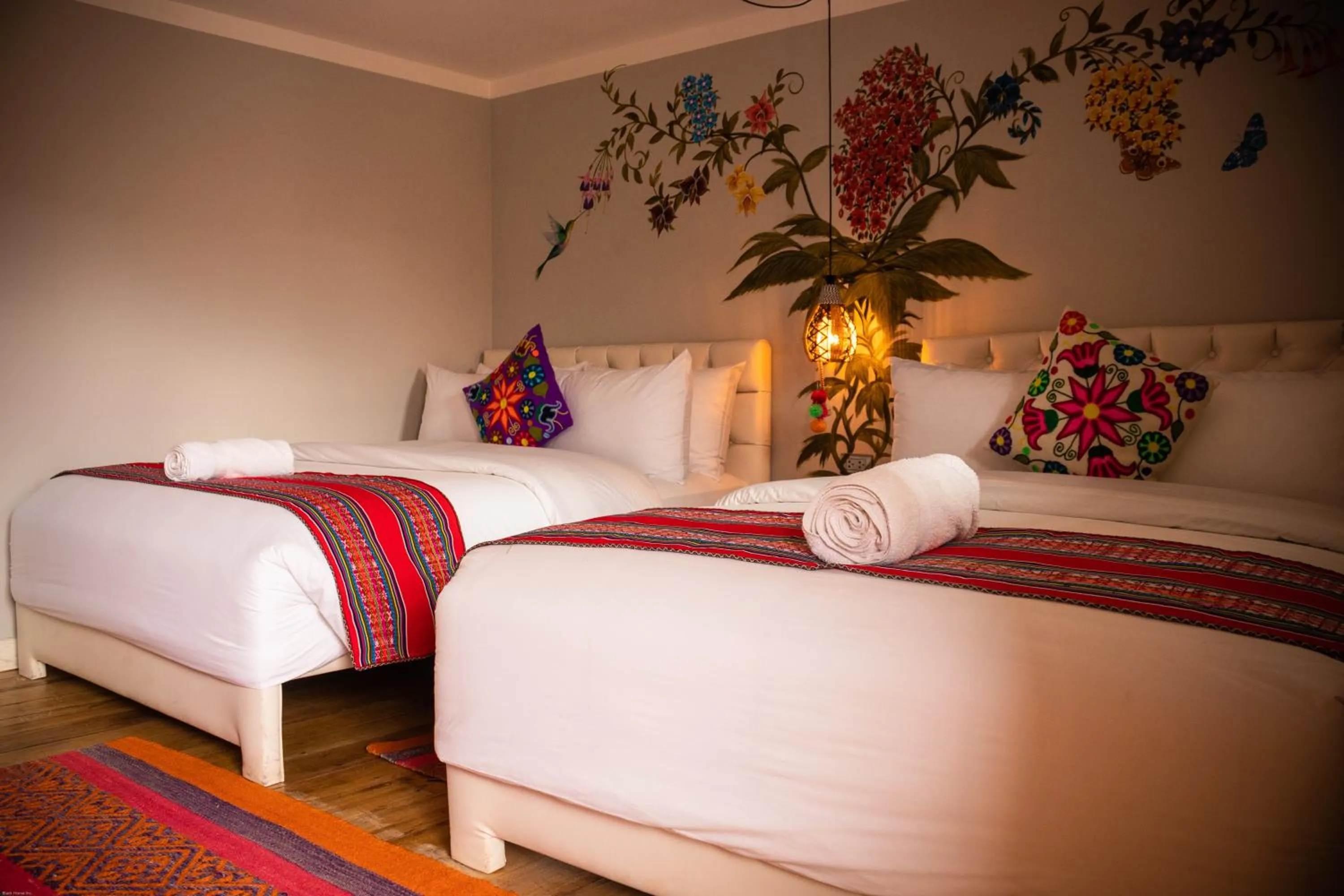 Bed in Home Garden Hotel