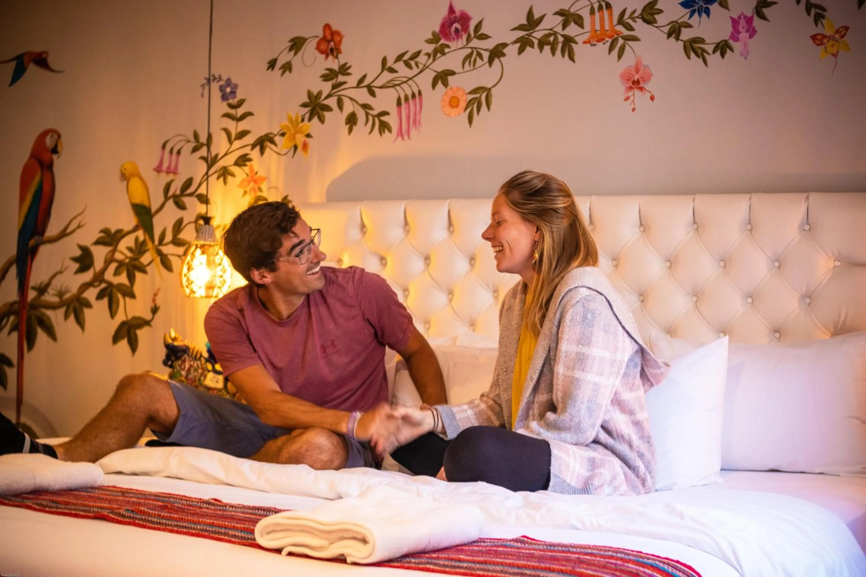 People, Bed in Home Garden Hotel