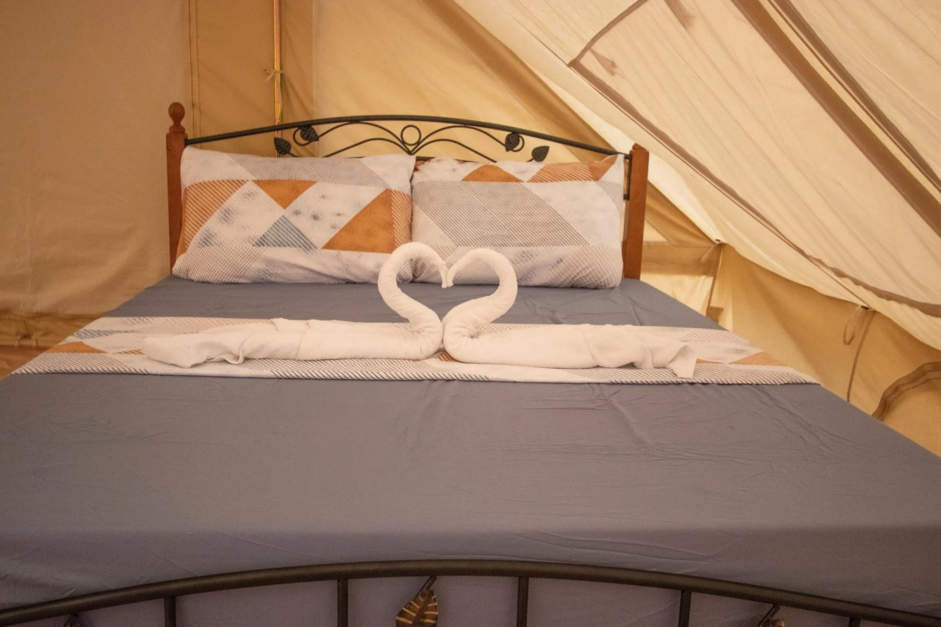 Bed in The Acacia Glamping Park
