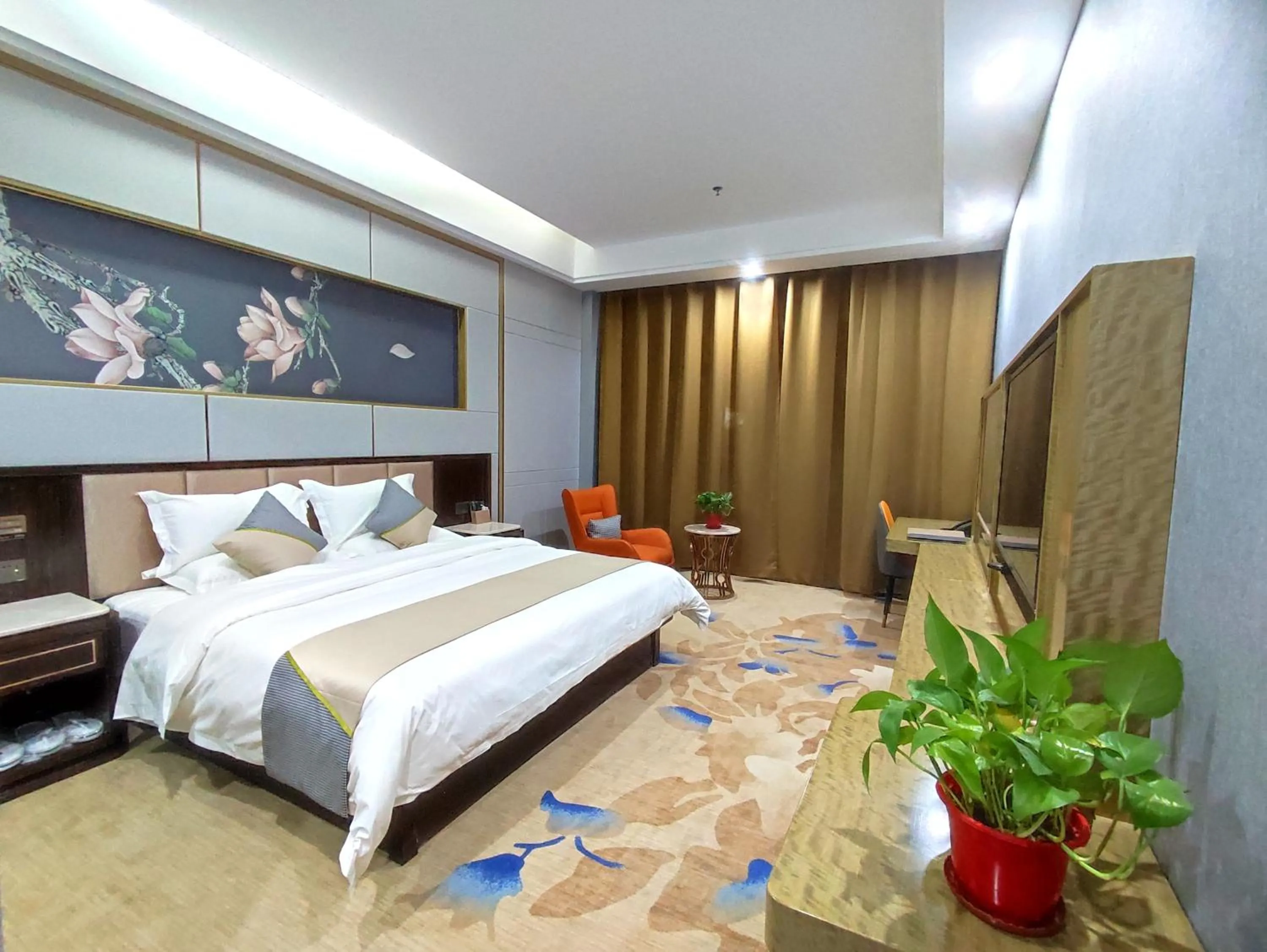 Bed in Zhangye KAI RUI Hotel