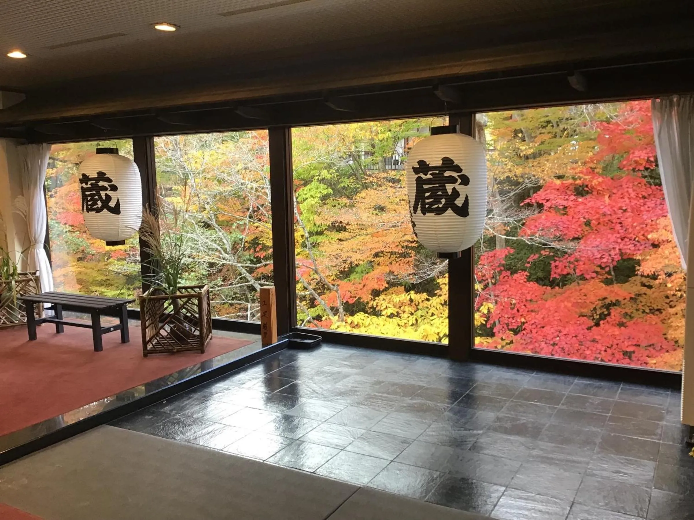 Lobby or reception in Nikko Nationalpark Kawamata Onsen KURA