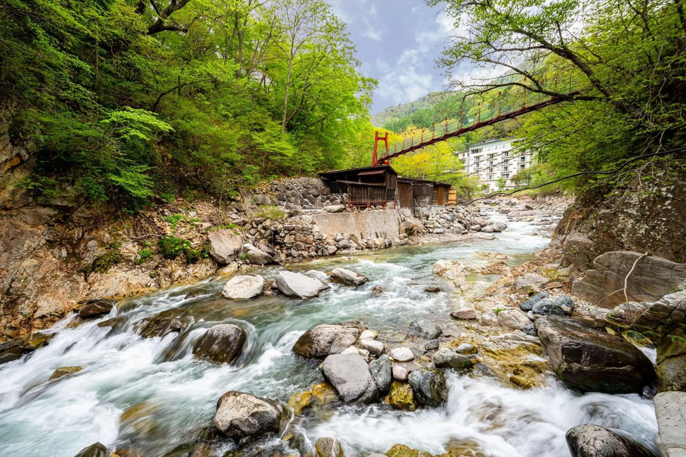 River view in Nikko Nationalpark Kawamata Onsen KURA