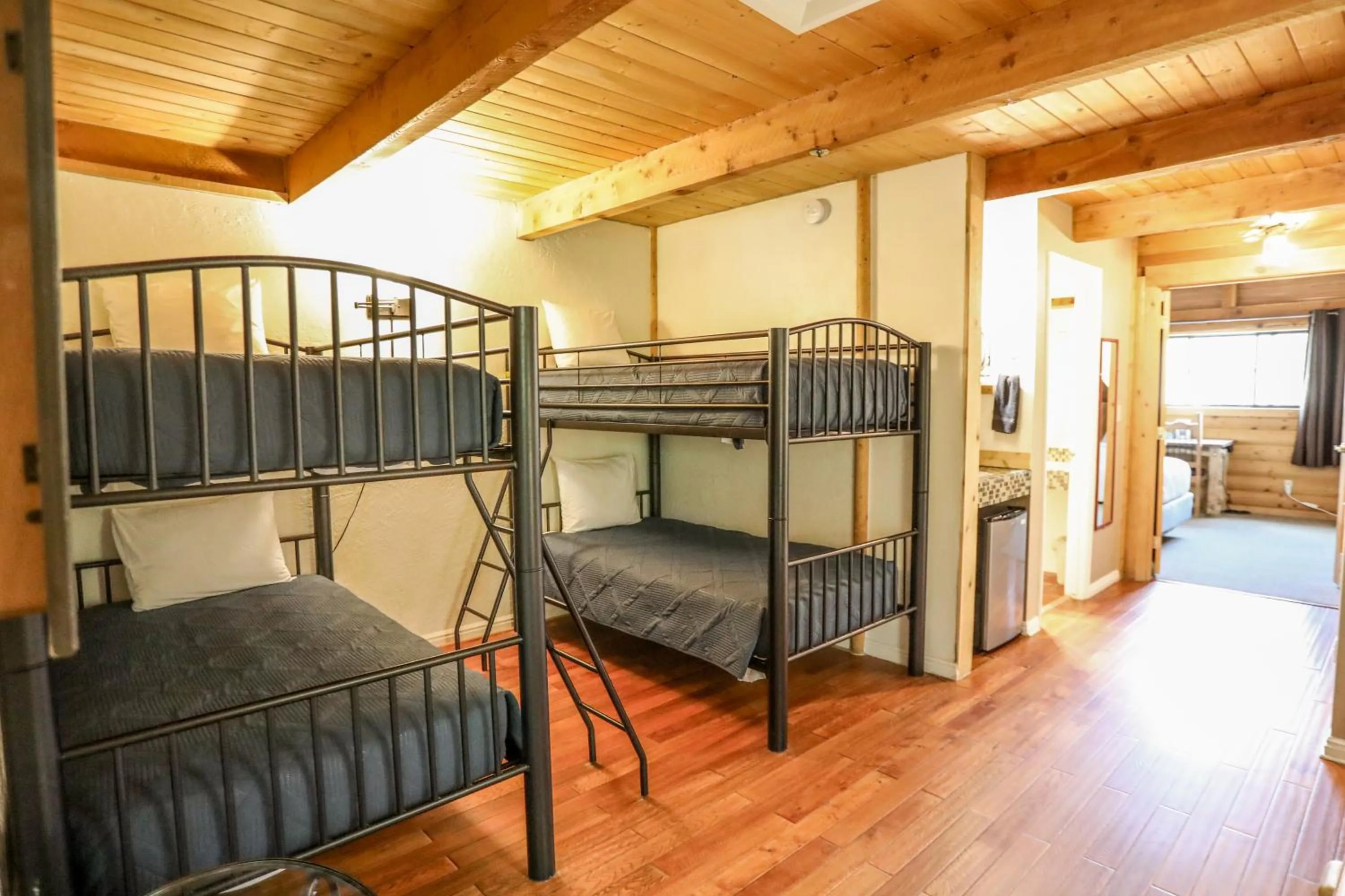 Bed in The Boulder Creek Lodge