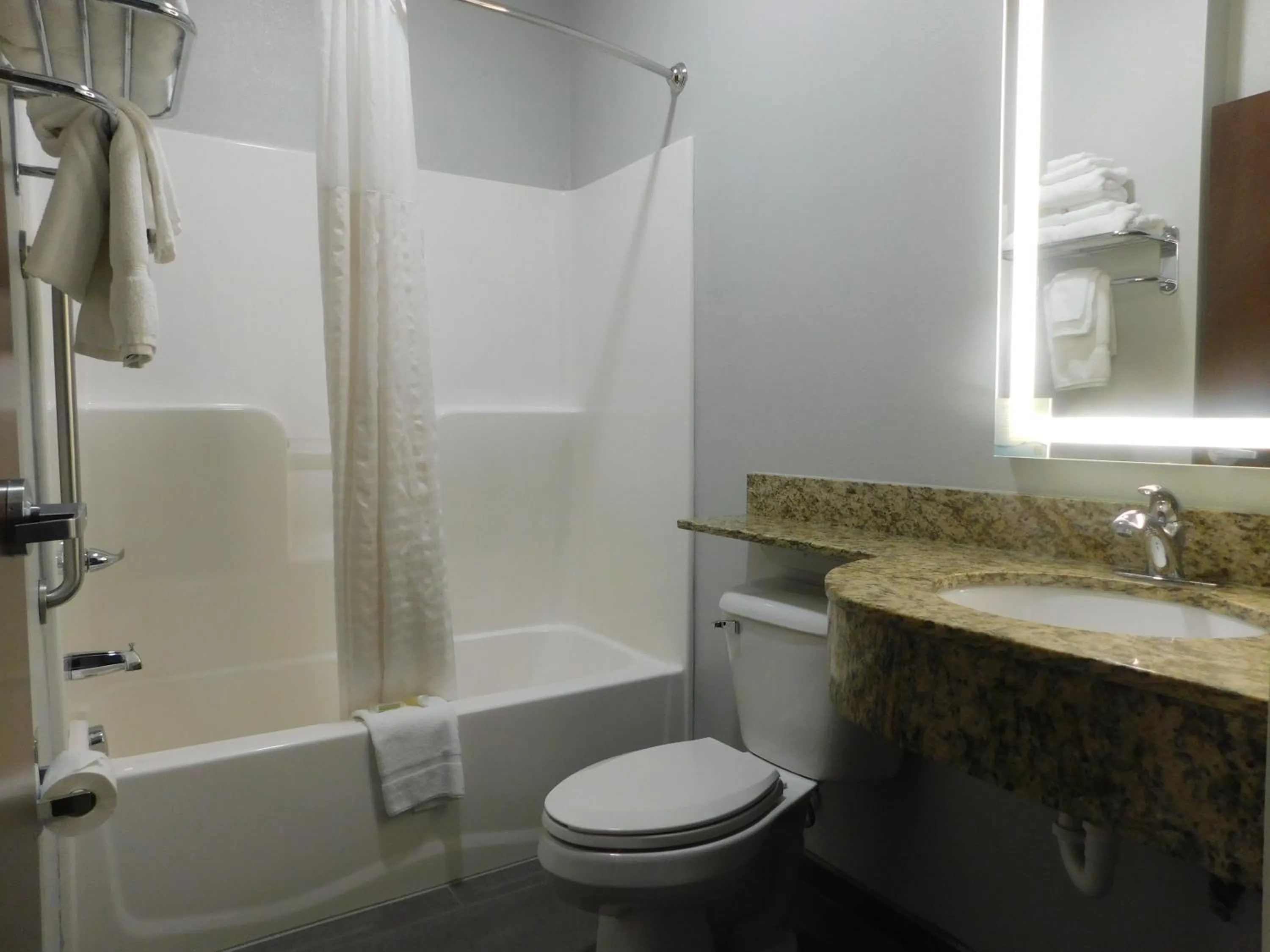 Bathroom in Microtel Inn & Suites by Wyndham Wheeling at The Highlands
