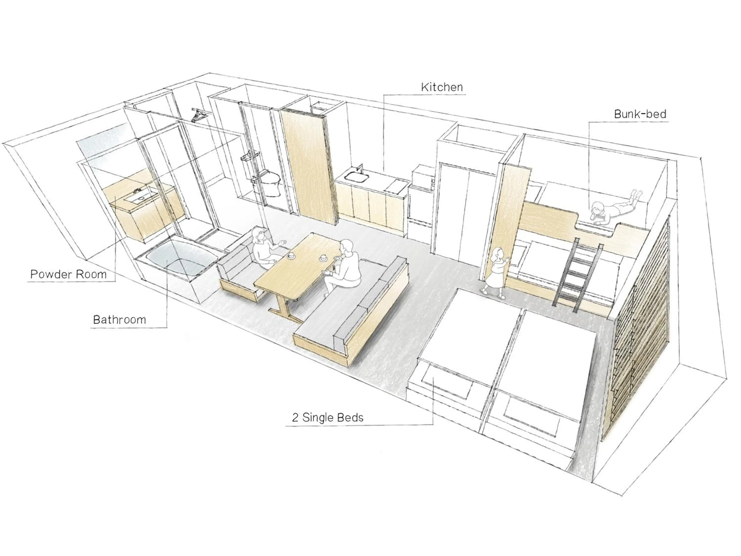 Floor plan in MIMARU Kyoto Kawaramachi Gojo