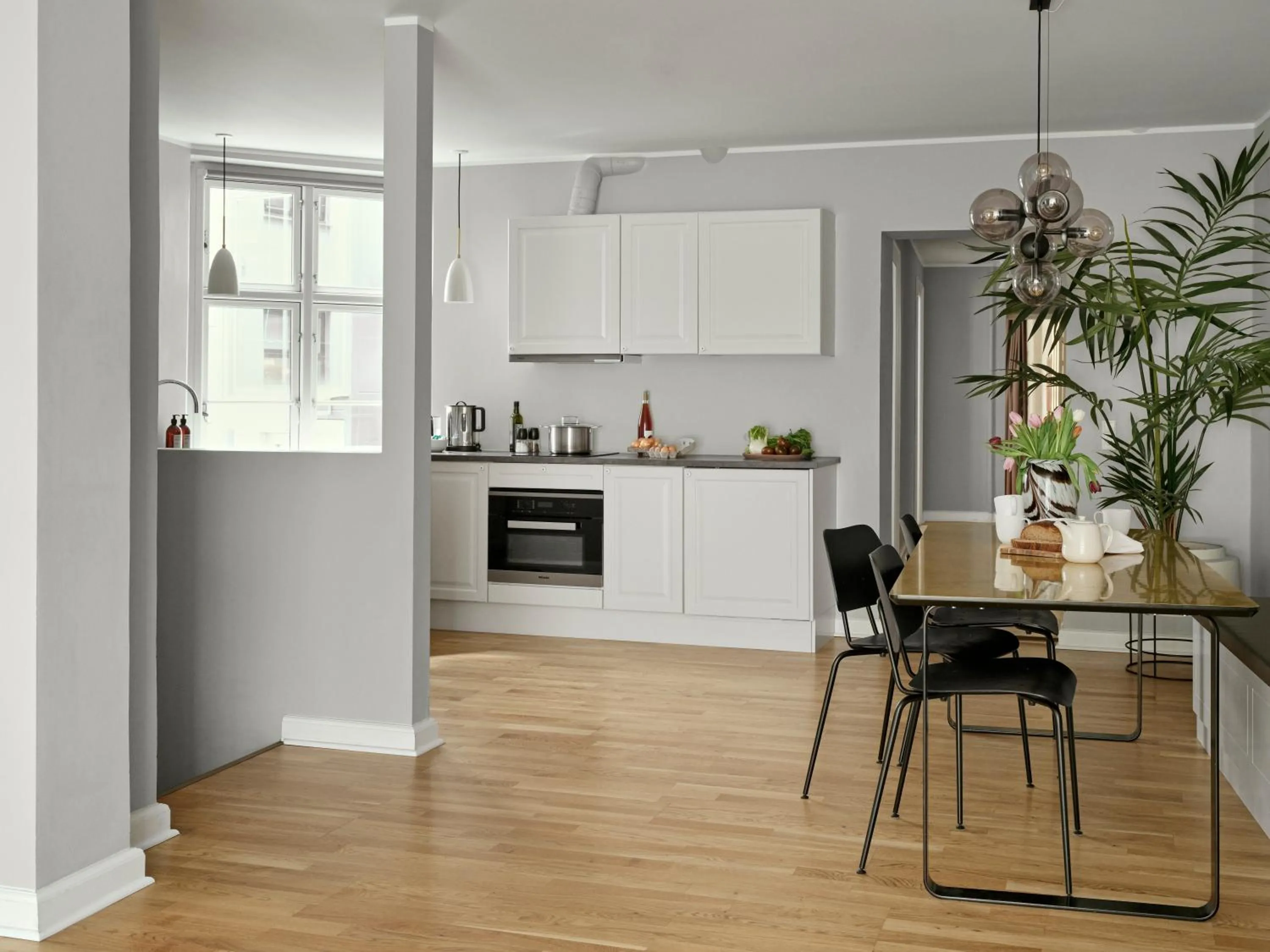 Kitchen or kitchenette in Rosenborg Hotel Apartments