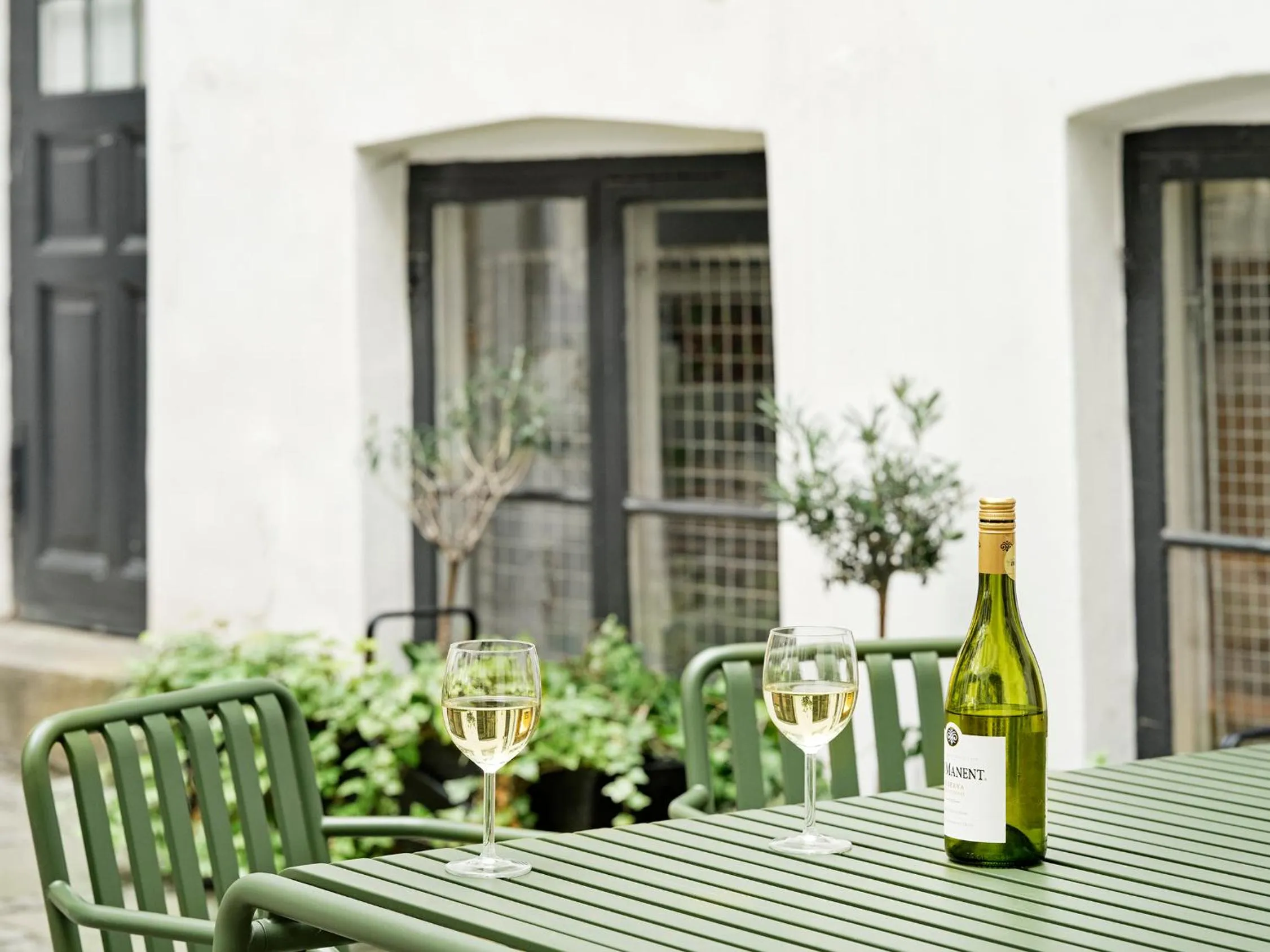 Inner courtyard view in Rosenborg Hotel Apartments