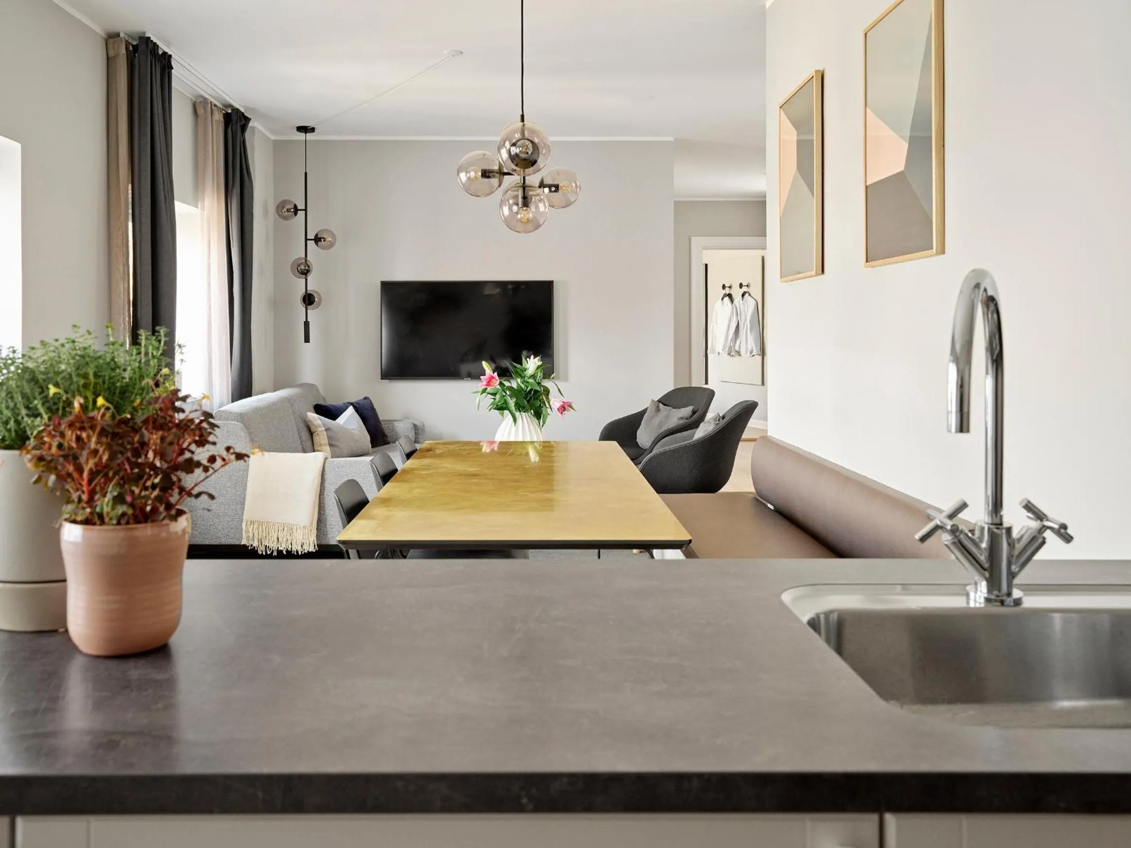 Living room in Rosenborg Hotel Apartments