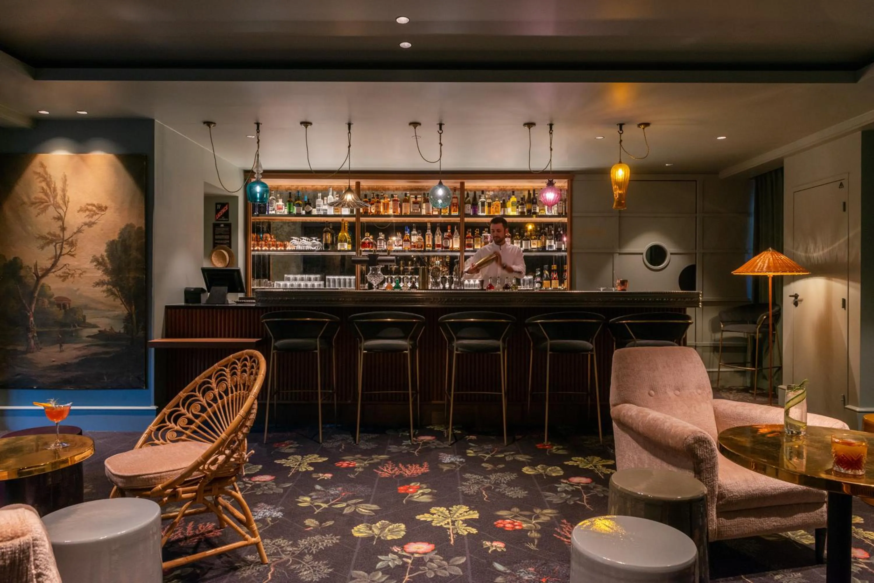 Lounge or bar in Les Etangs de Corot