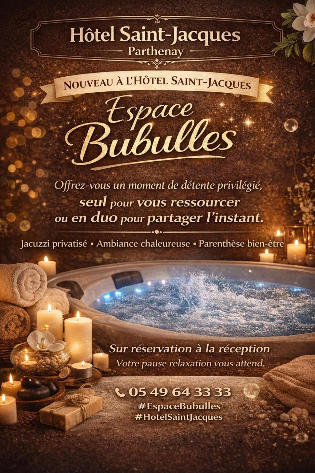 Hot Tub in Hôtel Saint Jacques